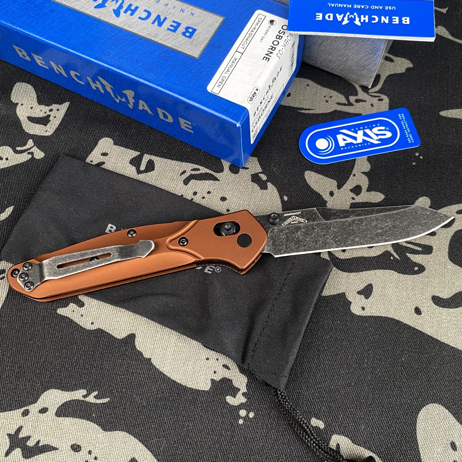 Benchmade 940BK-03 Osborne Burnt Copper Aluminum MagnaCut Blade Folding Knife