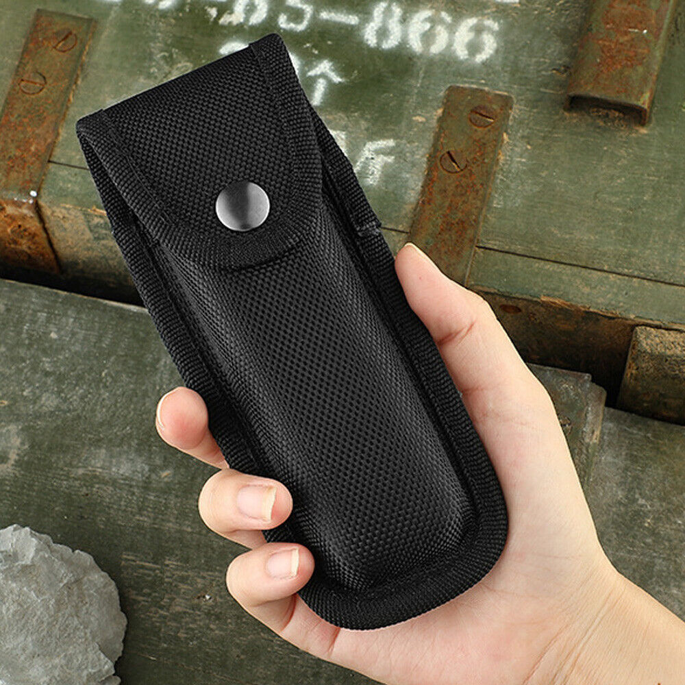 4-Pack Black Portable Hard Boxed Nylon Belt Sheath For Folding Knife US Seller
