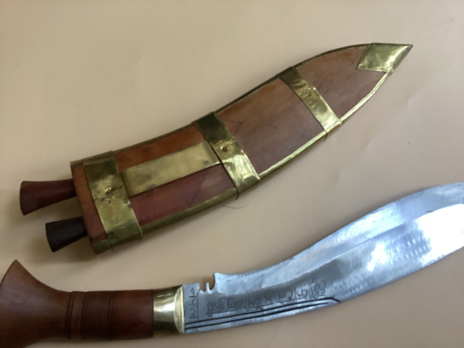 RARE GK Bone Cutter Kukri, Village Khukuri 18 inch Hand Forged Blade Knife.