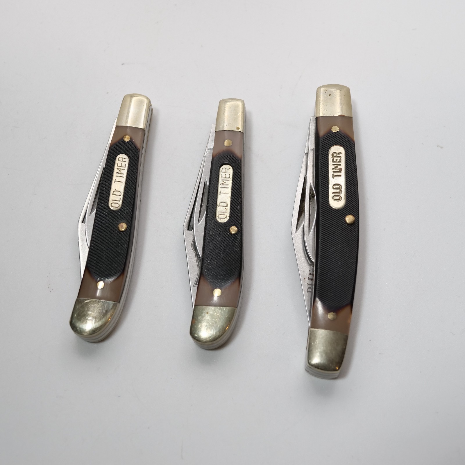 Lot of 3 Schrade Uncle Henry Modern Made Folding Knives Branded 12OT and 33OT