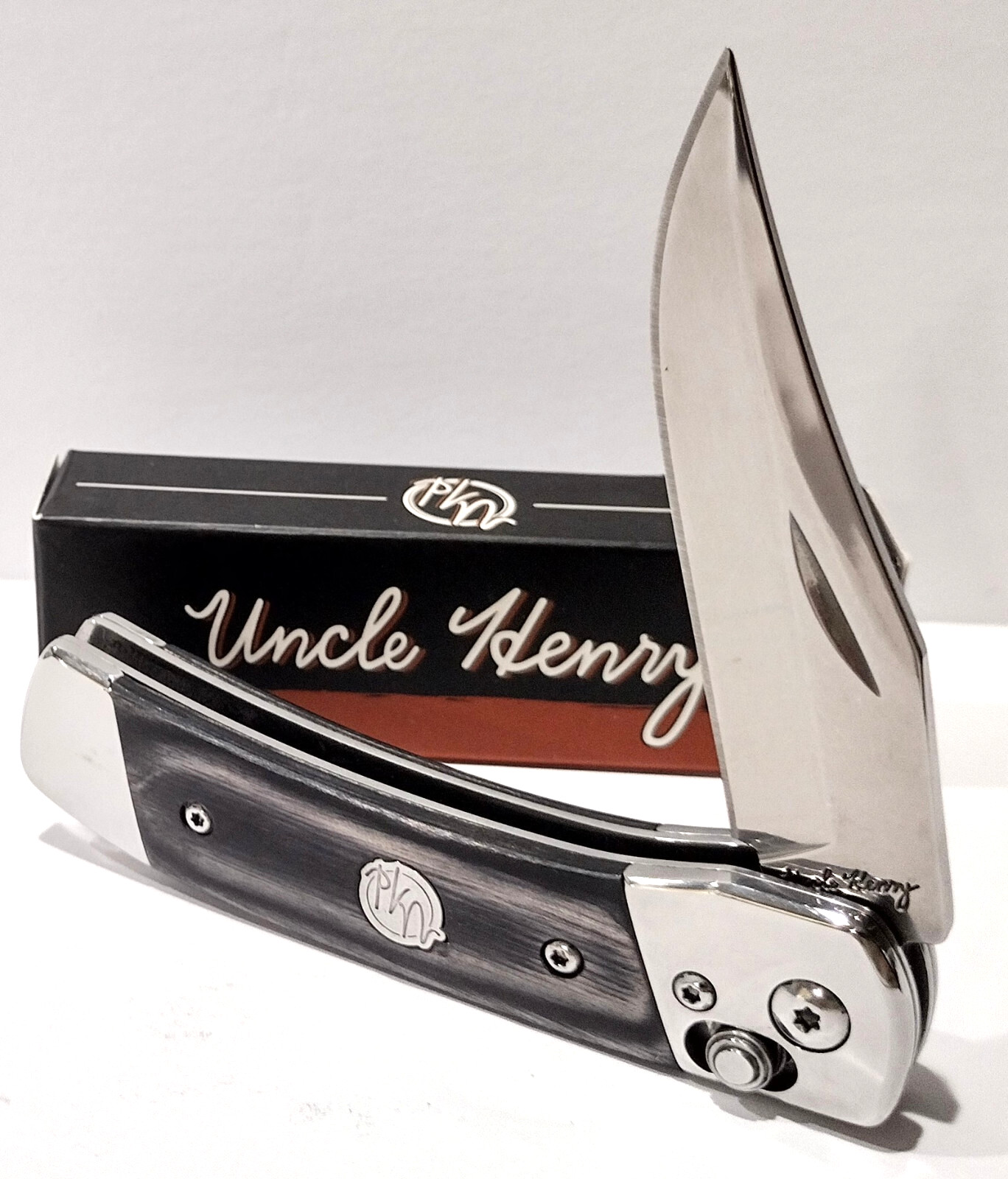 Uncle Henry PLBS Pivot Lock Clip Point Laminate Wood Manual Folding Pocket Knife