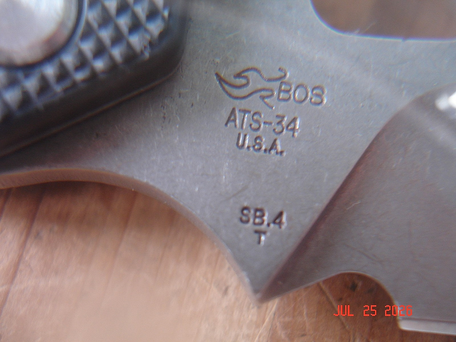 2003 BUCK KNIFE 882 889 STRIDER BOS ATS-34 STEEL BLADE SB.4 BLACK PLASTIC HANDLE