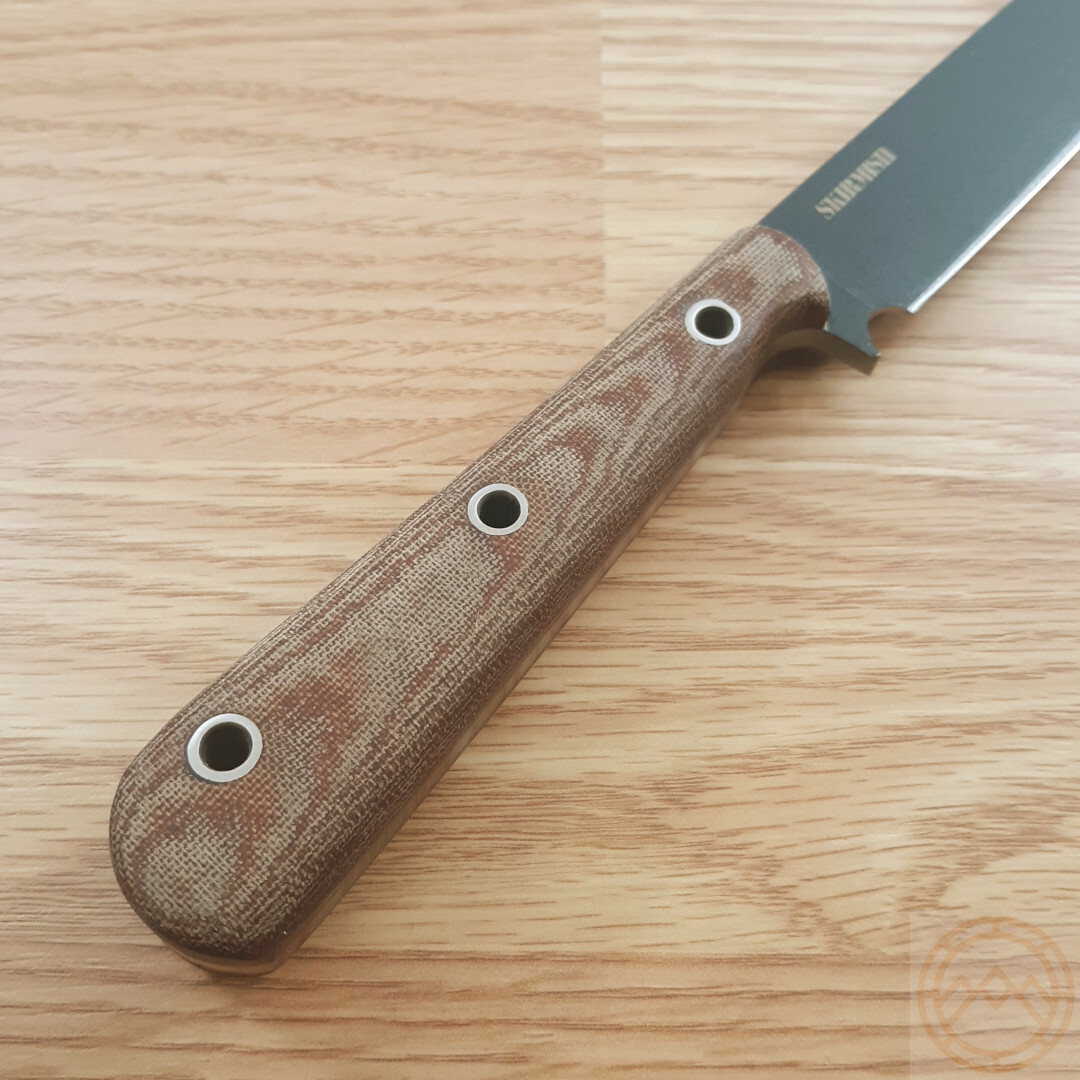Condor Skirmish Fixed Knife 5.5 1075HC Steel Blade Natural Canvas Micarta Handle