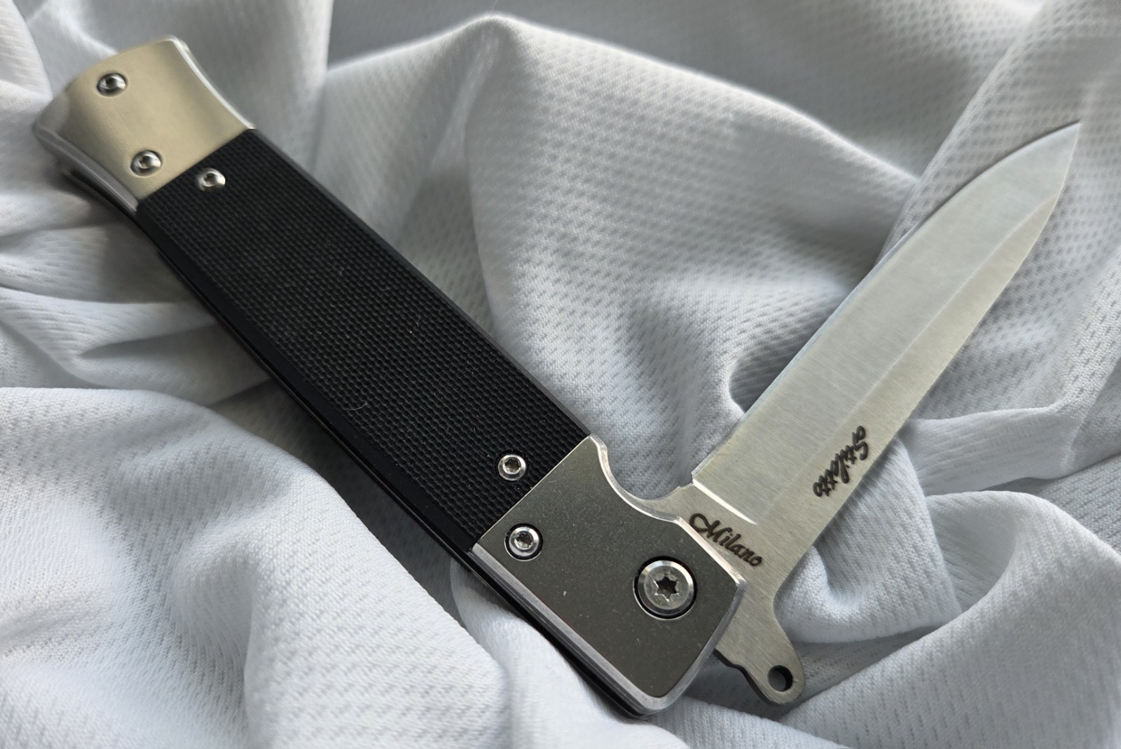 Rite-Edge Spring Assisted Manual Open Black Italian 🇮🇹 Stiletto