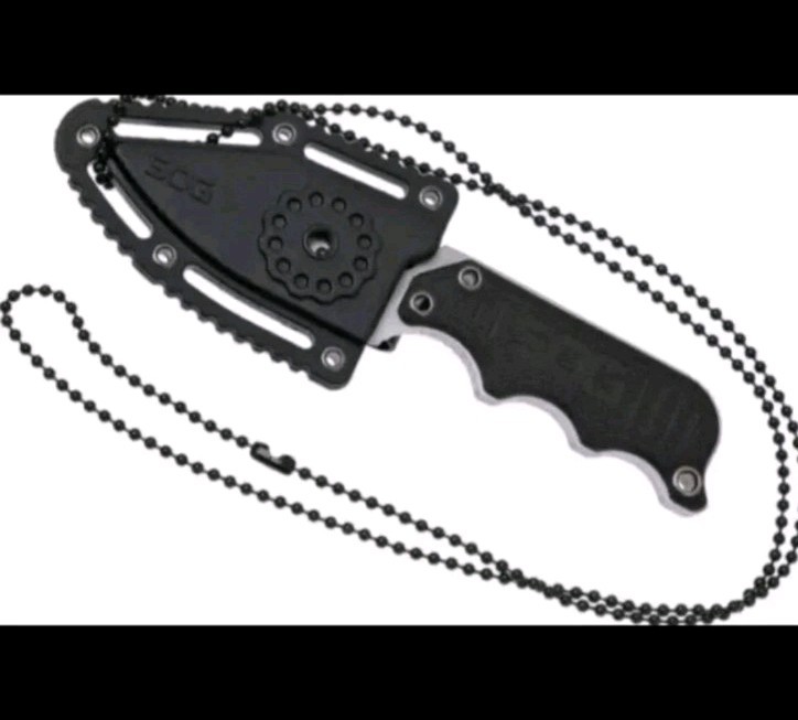 SOG Instinct Mini Fixed Blade Knife G10 Full Tang Neck Knife Sheath EDC Tactical