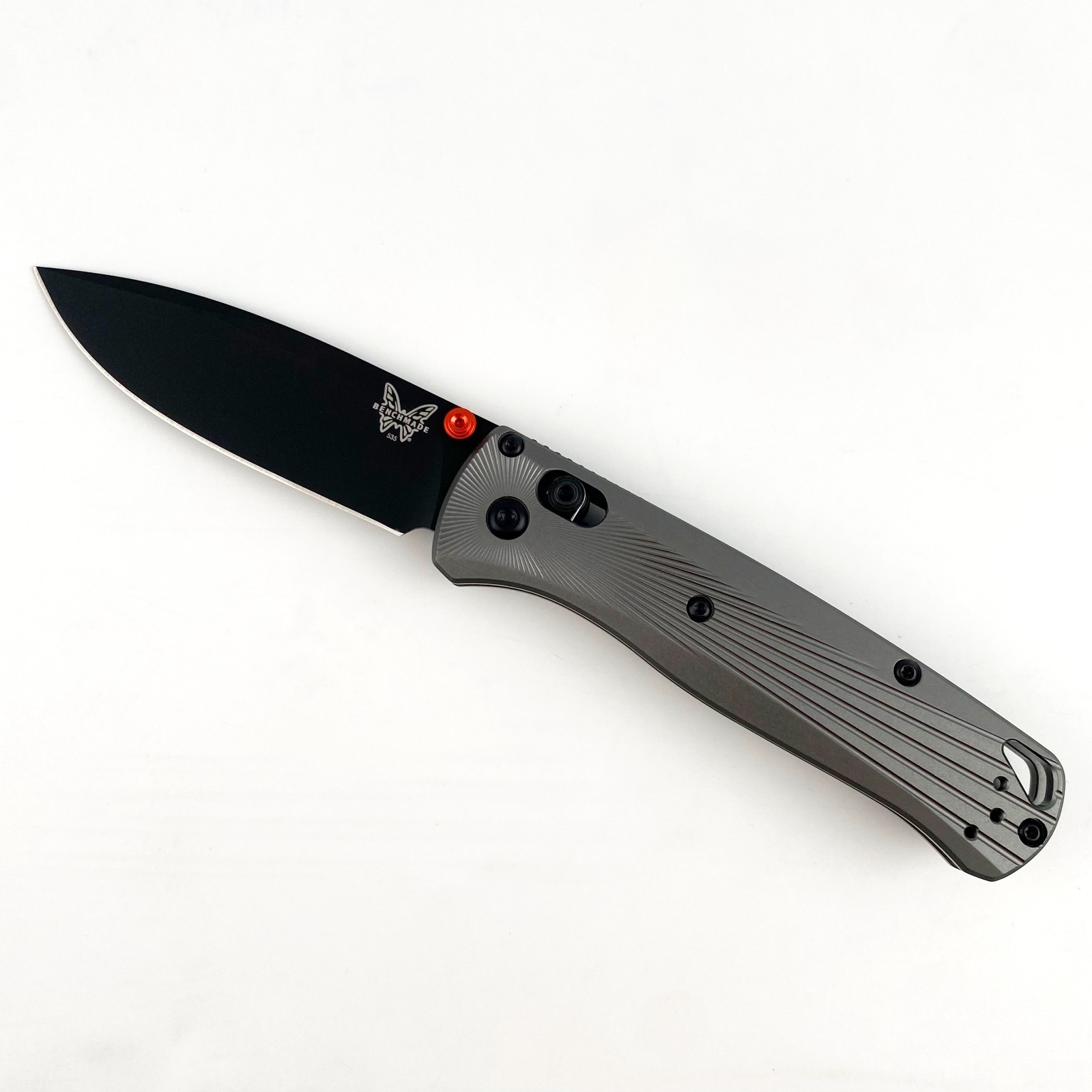 Benchmade 535BK-4 Bugout Knife Gray Aluminum Handle Black M390 Folding Knife