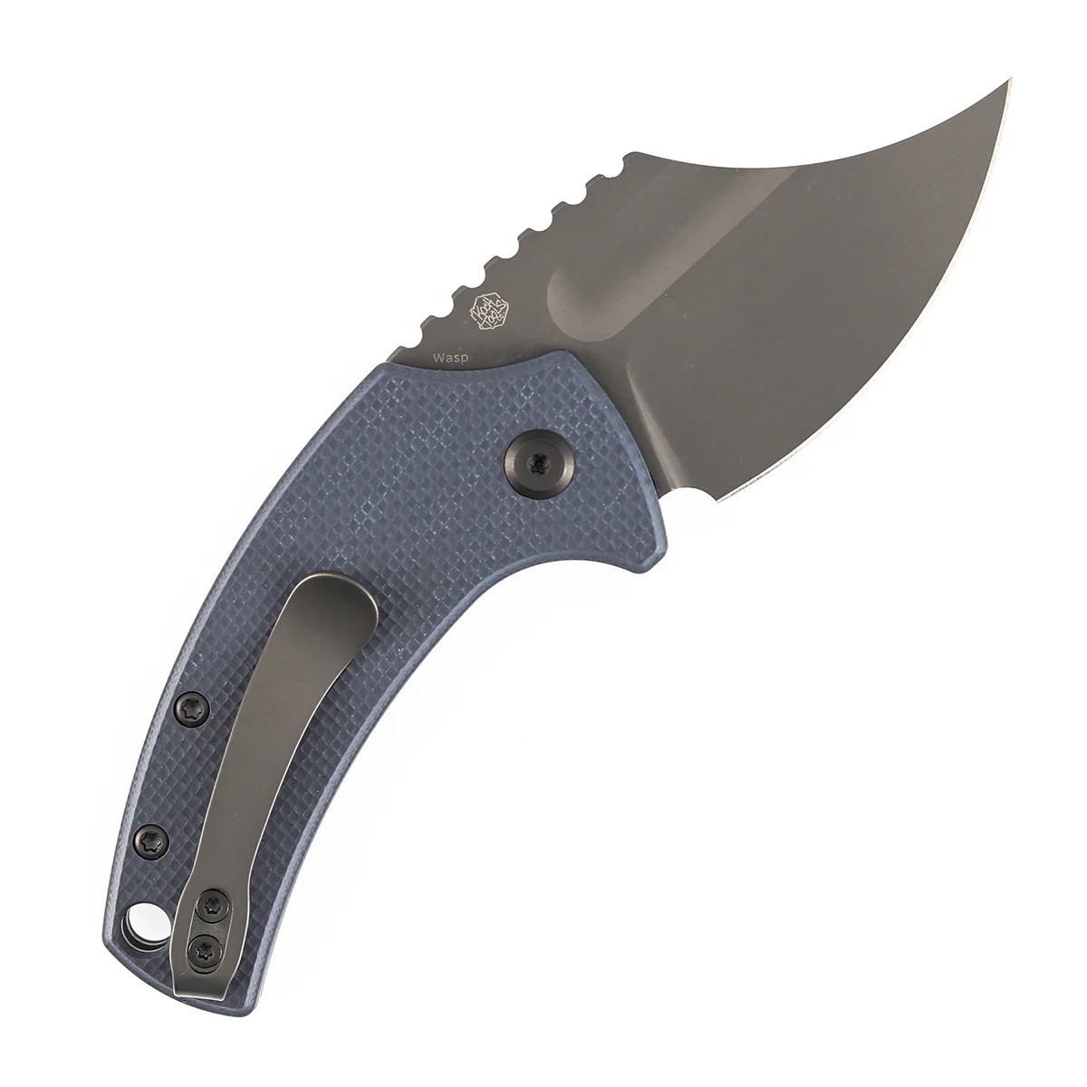 Kansept Wasp Folding Knife Light Gray G10 Handle 154CM Plain Edge T2144F1