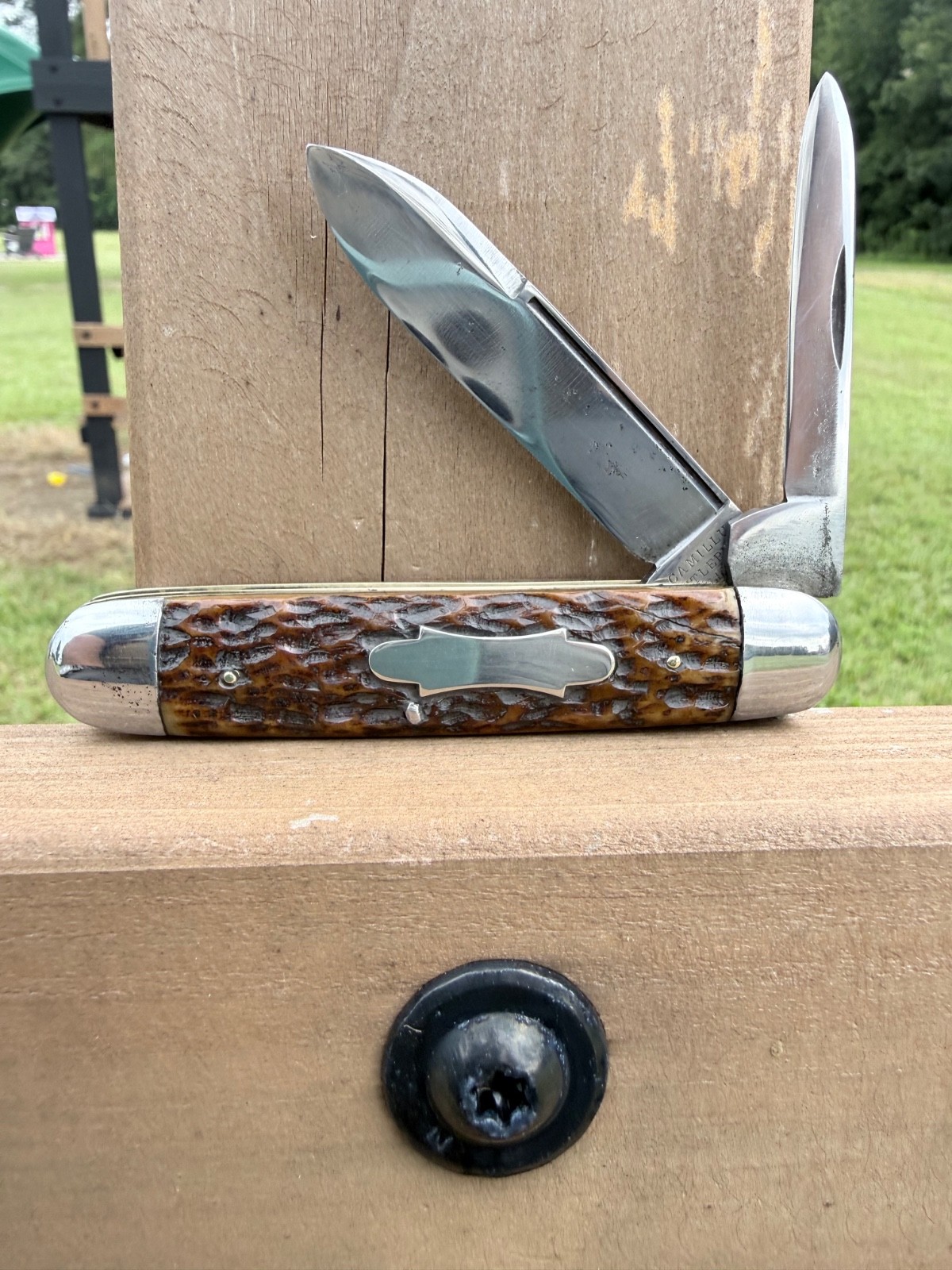 Camillus Cutlery Co Camillus N.Y. Two Bladed Spear Point Long Pull
