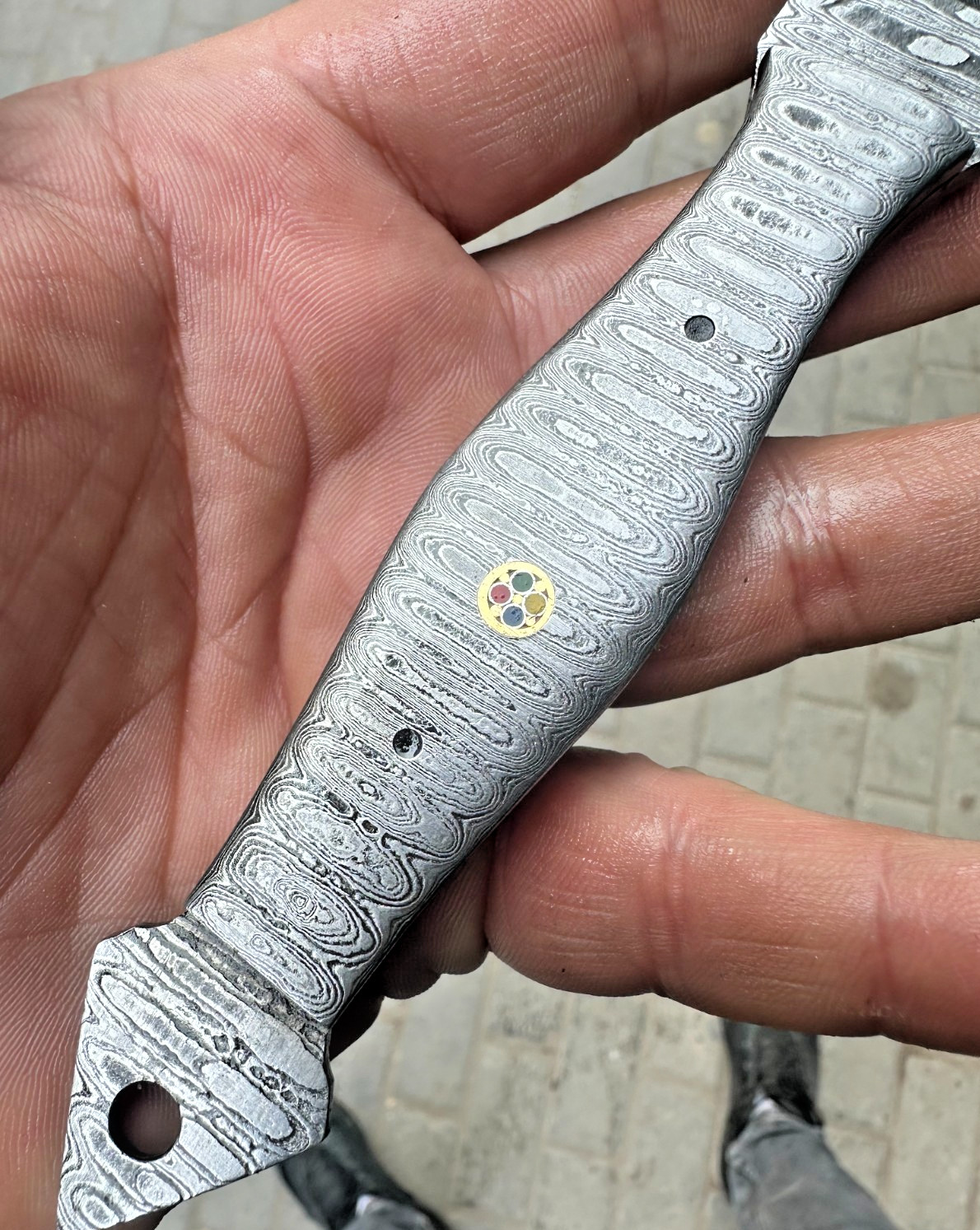 Custom Made Hand Forged Damascus Steel Tri Double Edged Dagger Knife 2418