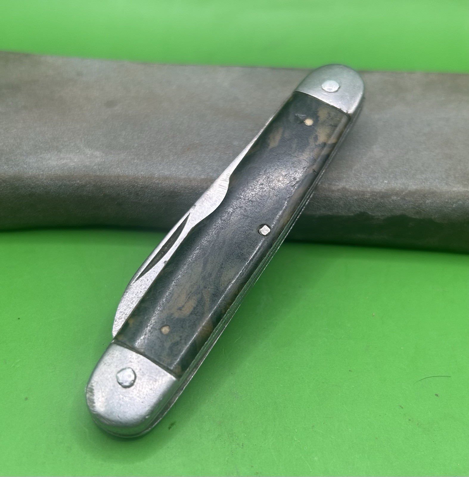 Vintage Imperial Crown Logo Slipjoint Pocket Knife Marbled Shell EXCELLENT SNAP