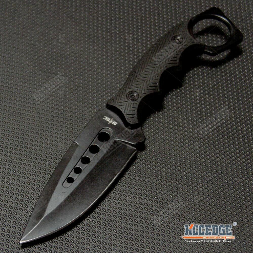 9″ Tactical Knife w/ Kydex Style Sheath Razor Sharp Full Edge Full Tang Blade