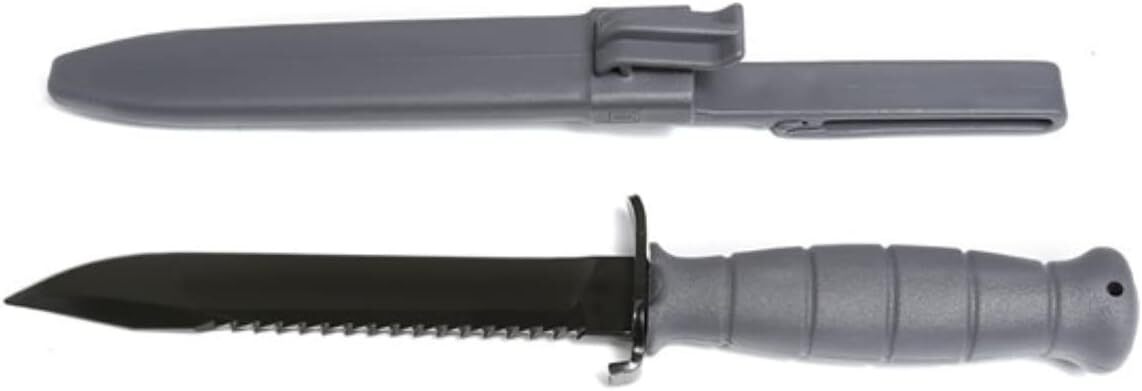 Glock OEM Field Knife 6.5″ Fixed Blade Root Saw Grey Polymer Plain Edge KG039180