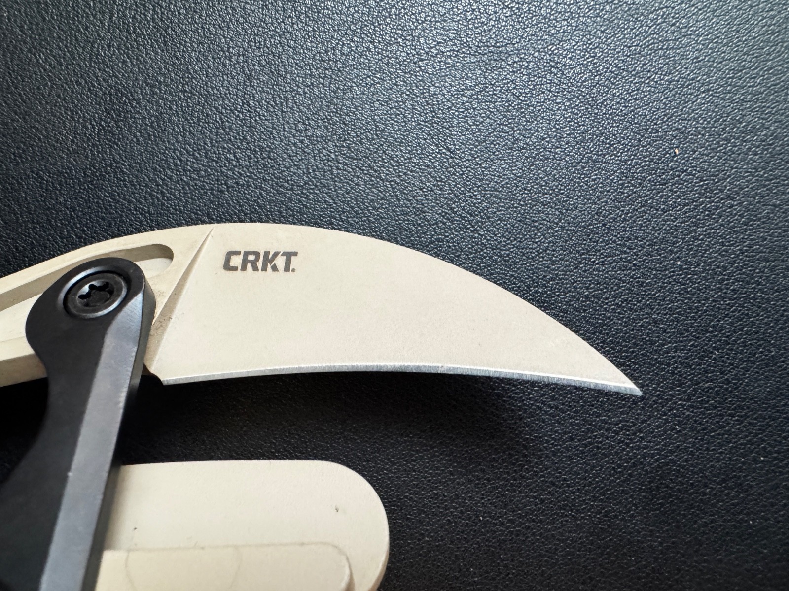 CRKT Provoke D2 hawkbill blade Aluminum Handles w/ Desert Sand Cerakote finish