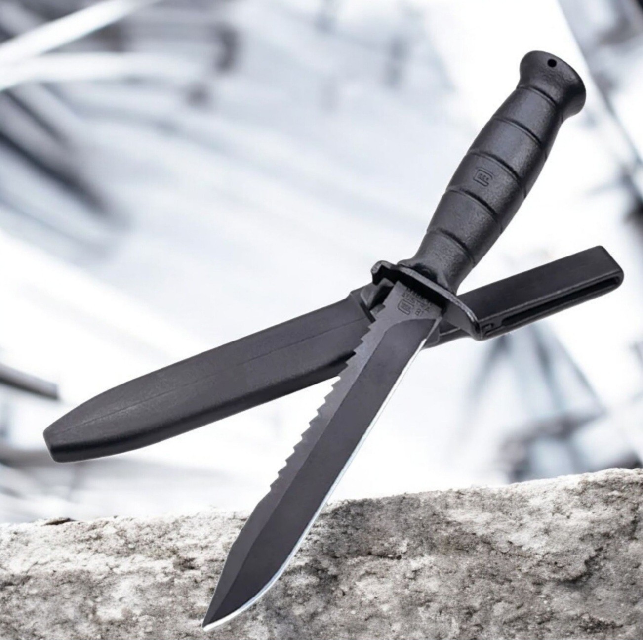 Original Glock Field Knife FM81 Black 12161 With Sticker GLOCK KNIFE+CC Knife