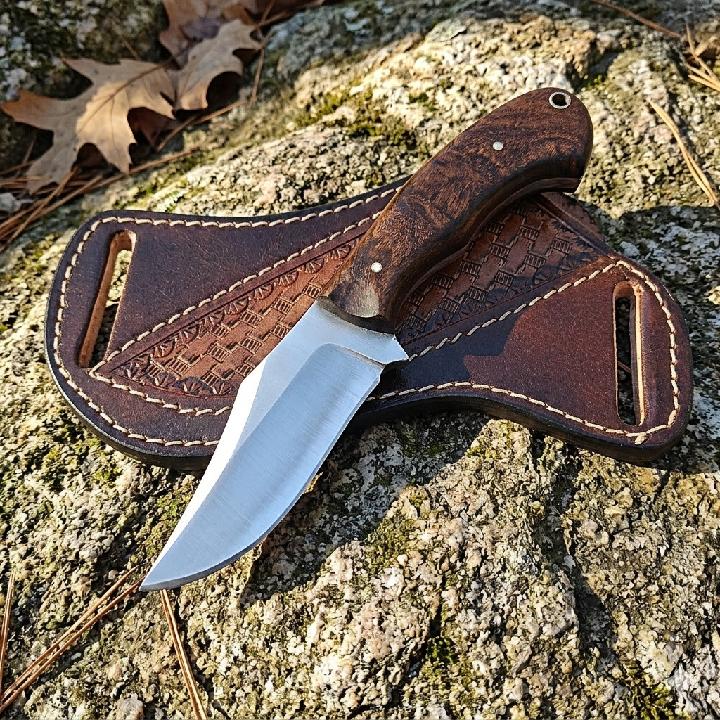 Survival Hunting Knife with Sheath 8in Fixed Blade Tactical Knife for Camping