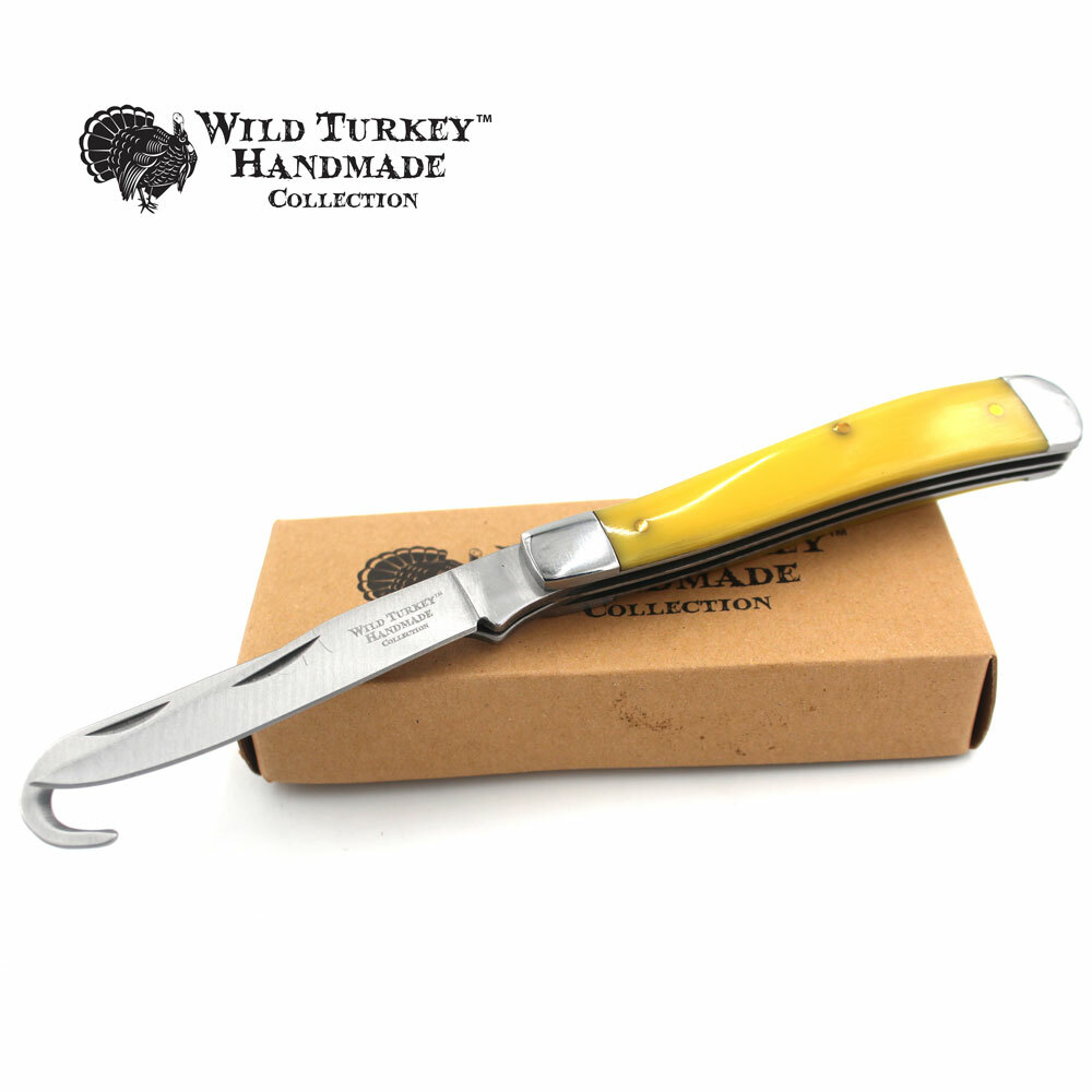 Wild Turkey Handmade Gentleman’s Gut/Hook Hoof Folding Pocket Collectors Knife