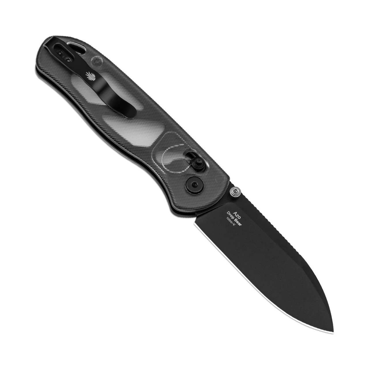 Kizer Drop Bear V3619A9 Folding Knife Acrylic Handle Nitro-V Drop Point Plain