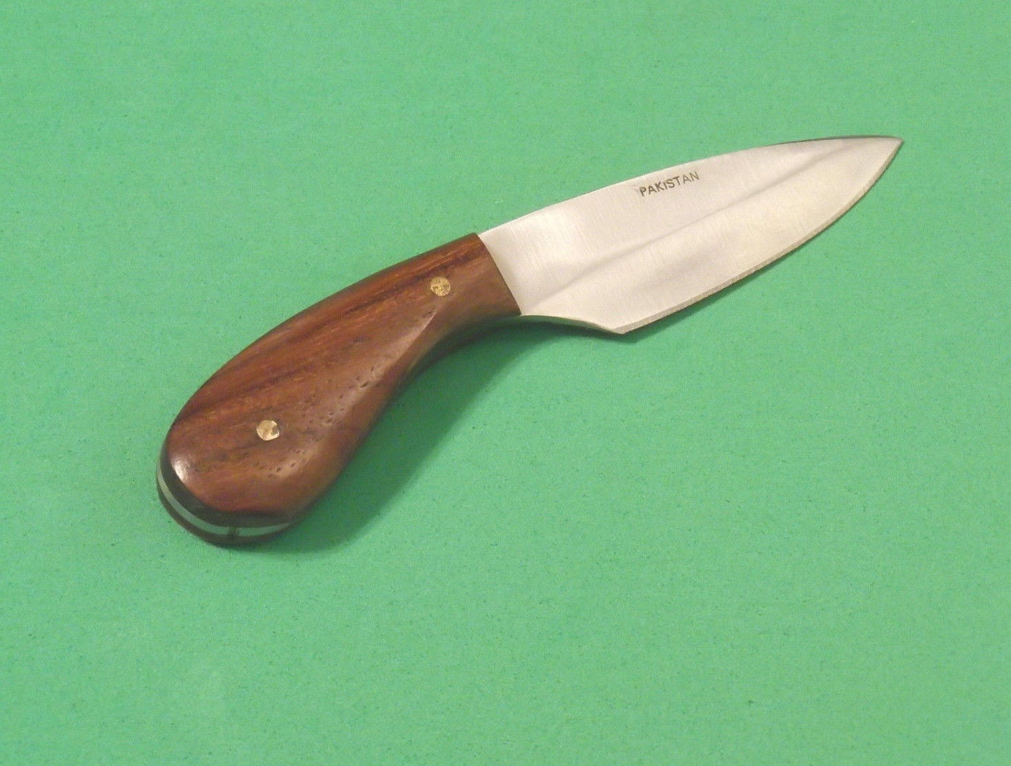 DROP POINT PATCH KNIFE DH7989 brown wood full tang 4 3/8″ overall PA7989 NEW!