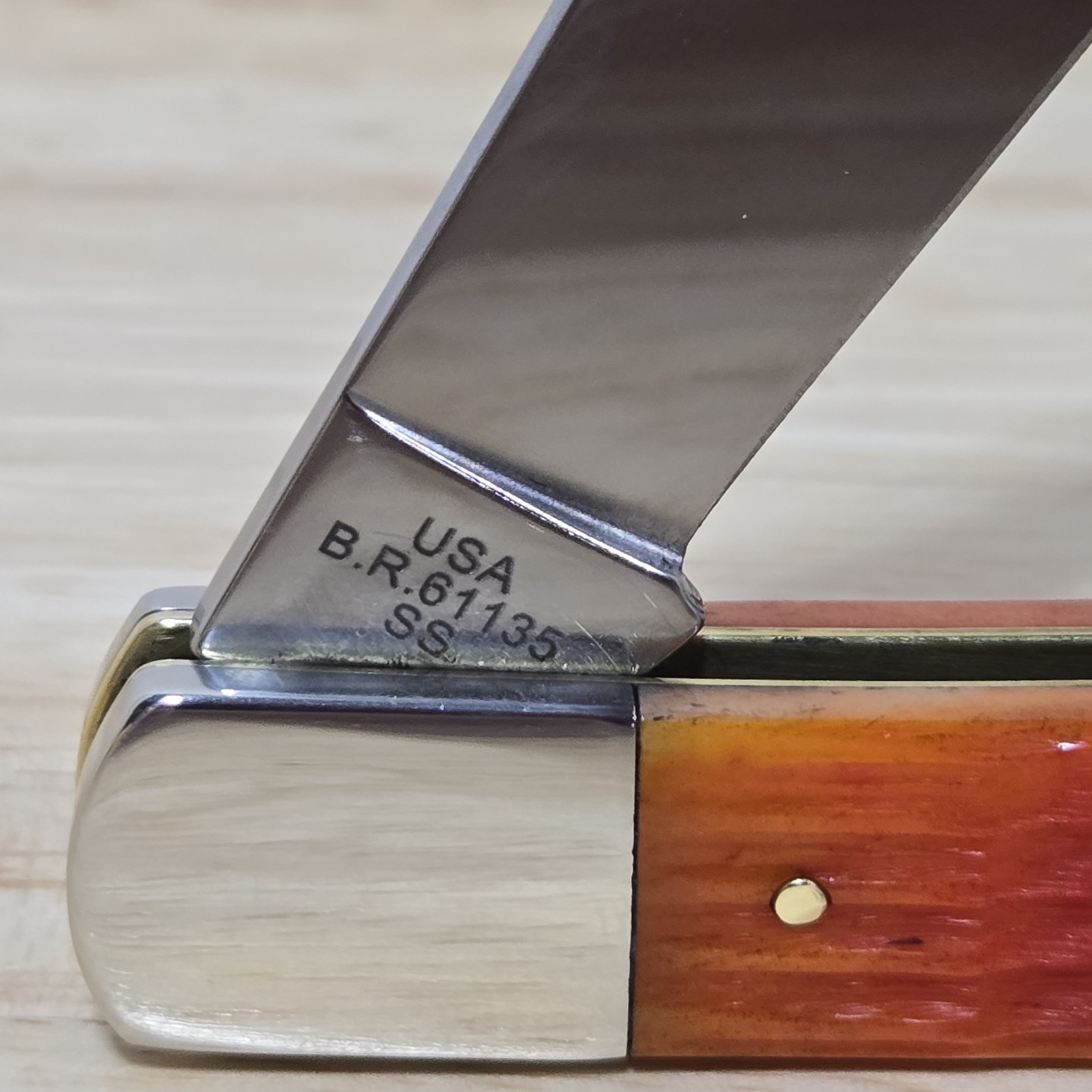 2026 Case XX BR61135 SS Knife Tequilla Sunrise Bone Crandall Jig Axe Handle