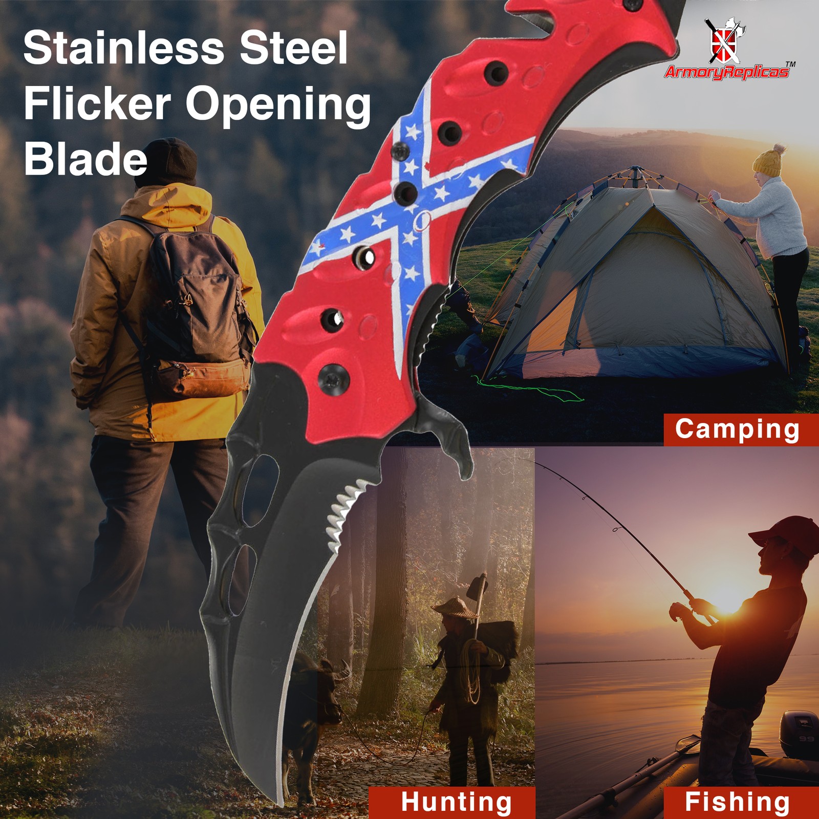 Tactical Karambit Spring Assist Claw Knife EDC Folding Blade with Serration