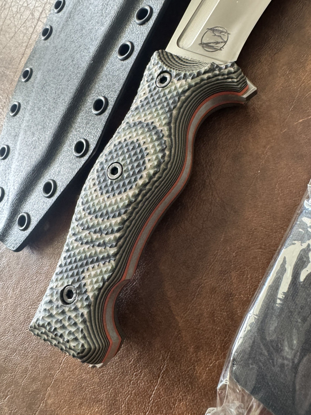 Work Tuff Gear Knife Little Evil (L) K329 Jungle Camo Gator G10 Grips “NEW”