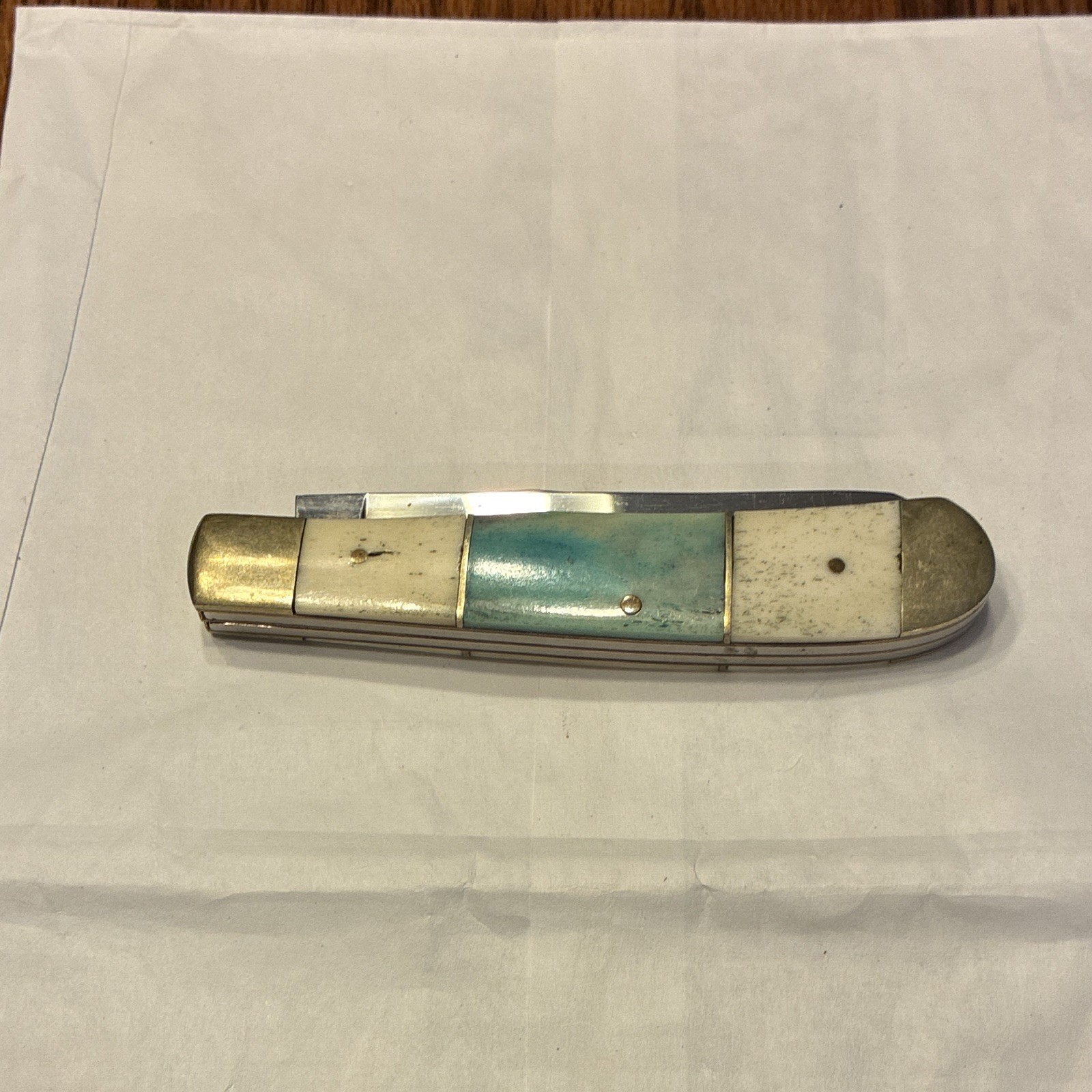 Frost Masonic 2-Blade Slipjoint Manual SS Bone Handle Pocketknife Under 2.75in