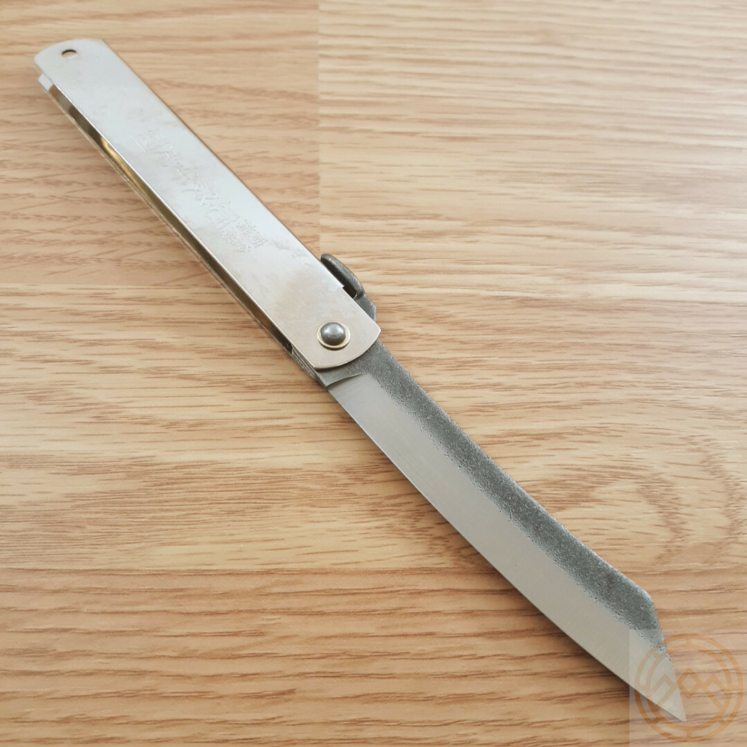 Higonokami No 5 Folding Knife 3.75″ SK5 Carbon Steel Blade Stainless Handle