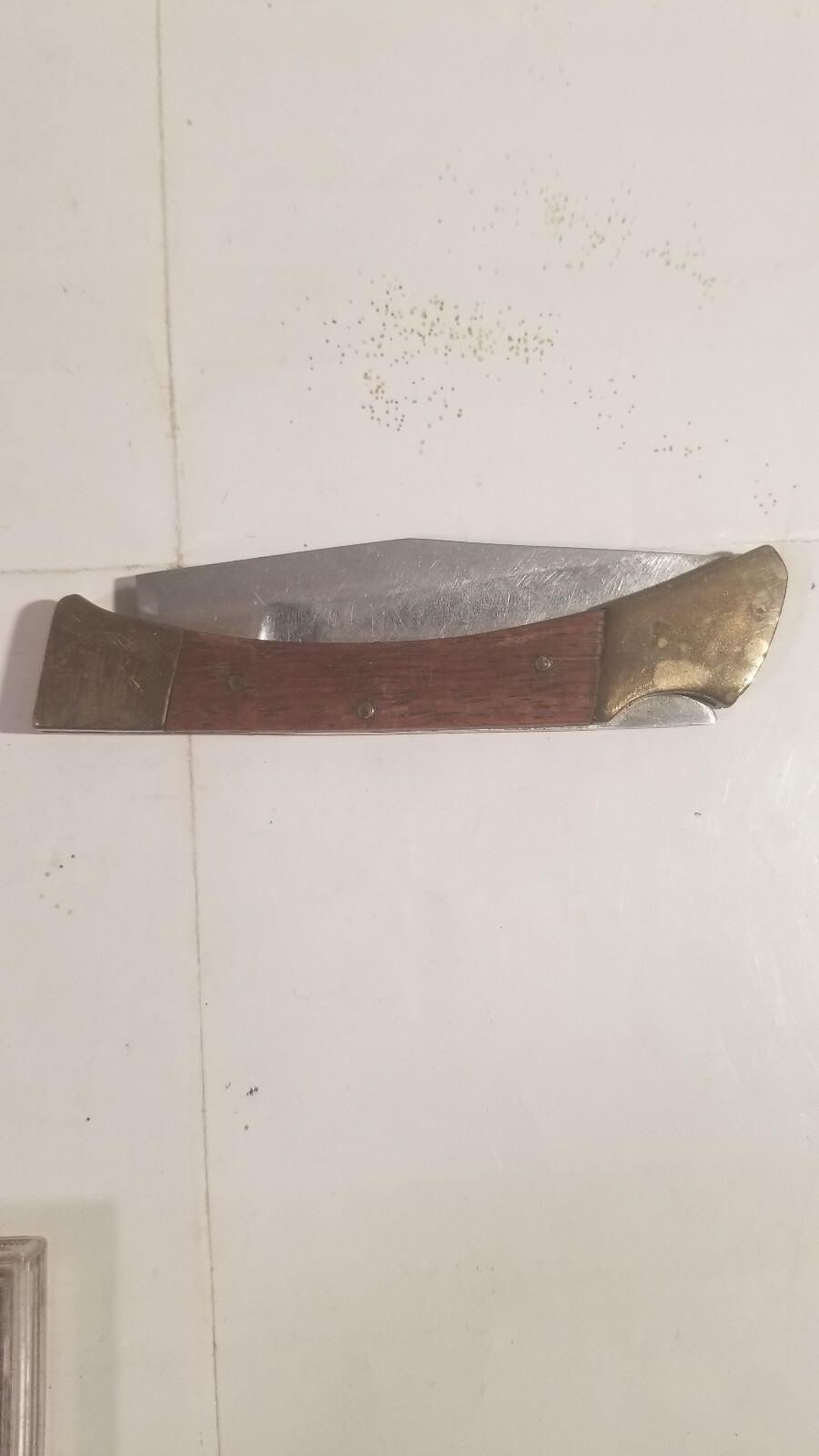 Small Wood and Brass Pocket Knife Qty 1