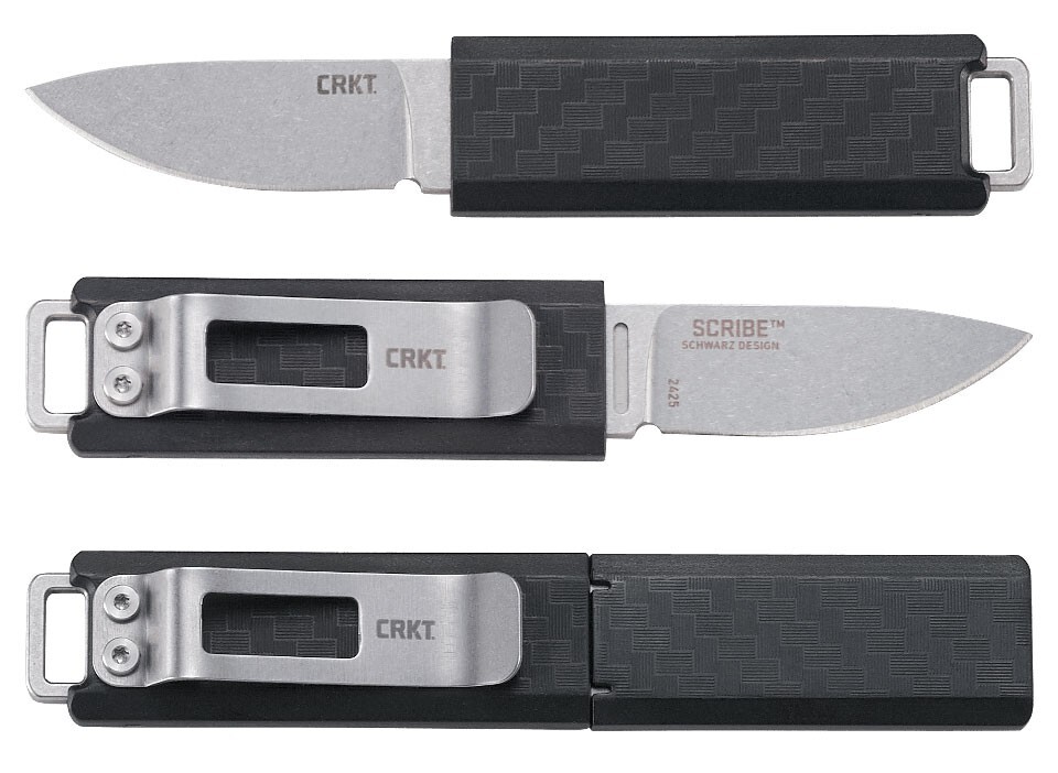 CRKT Scribe (CR2425) 1.75″ 5Cr15MoV Stonewashed Drop Point EDC pocket knife