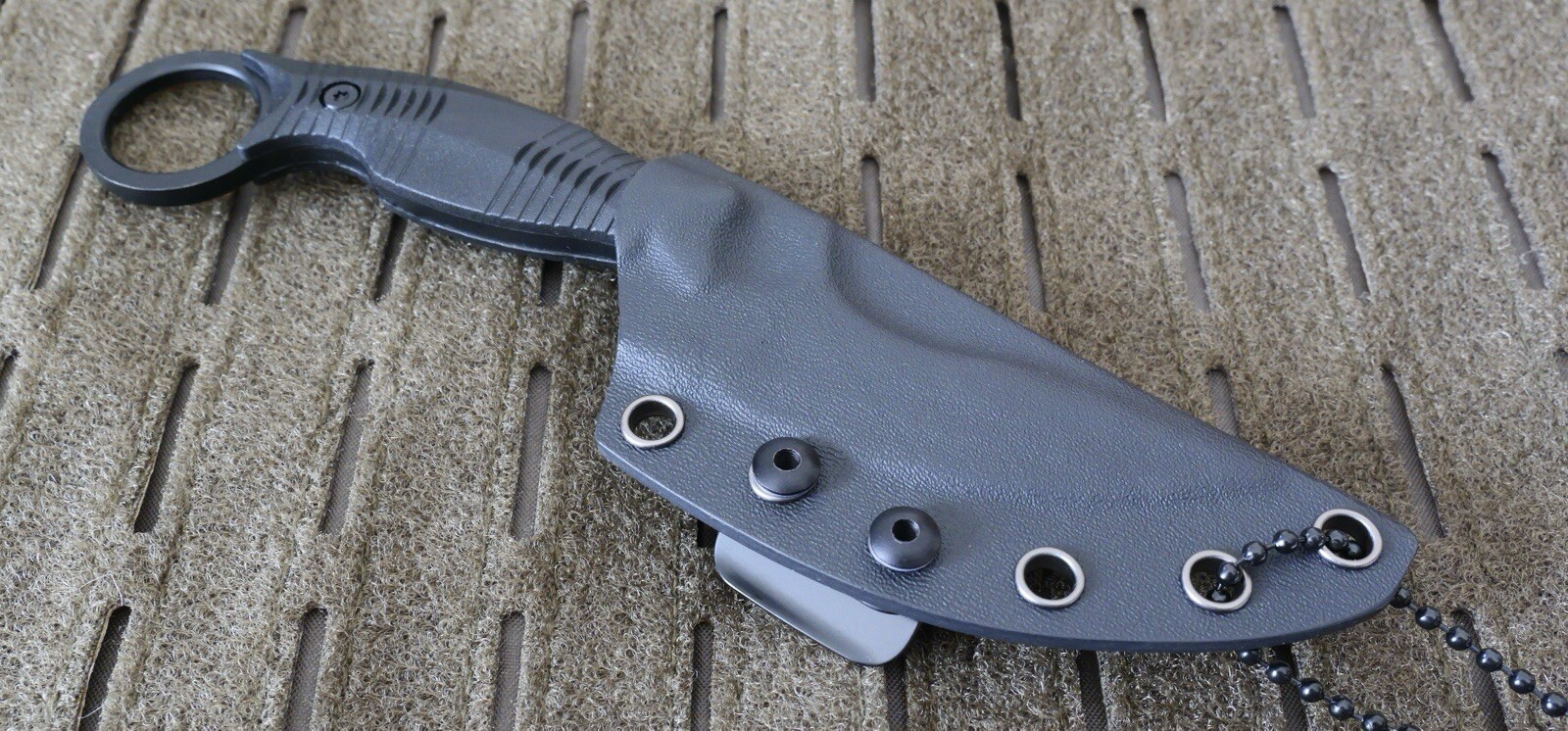 Horizontal Carry Fixed Blade Knife 7.5″ Overall Neck Knife Tactical 8CR13 Steel