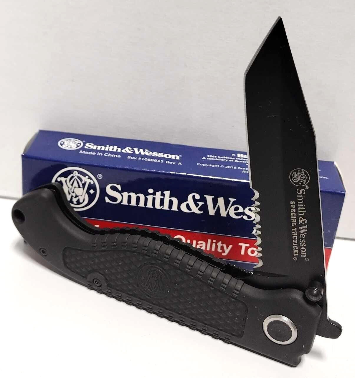 Smith & Wesson Black Tanto Blade Everyday Special Tactical Folding Pocket Knife