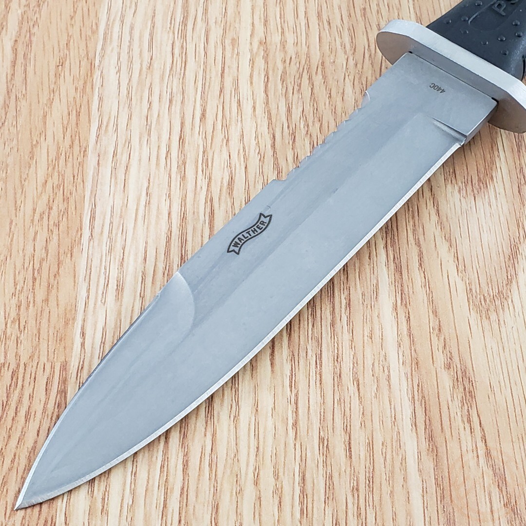 Walther P99 Tactical Fixed Knife 6″ Matte 440 Steel Blade Black Synthetic Handle
