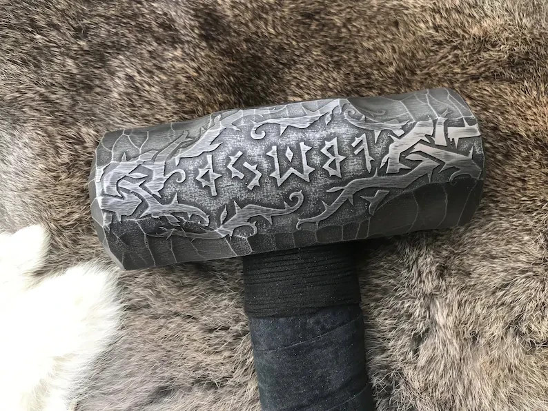 Hand Engraved Forged Hammer Head Unique Rustic Gift for Him, Gift For Husband