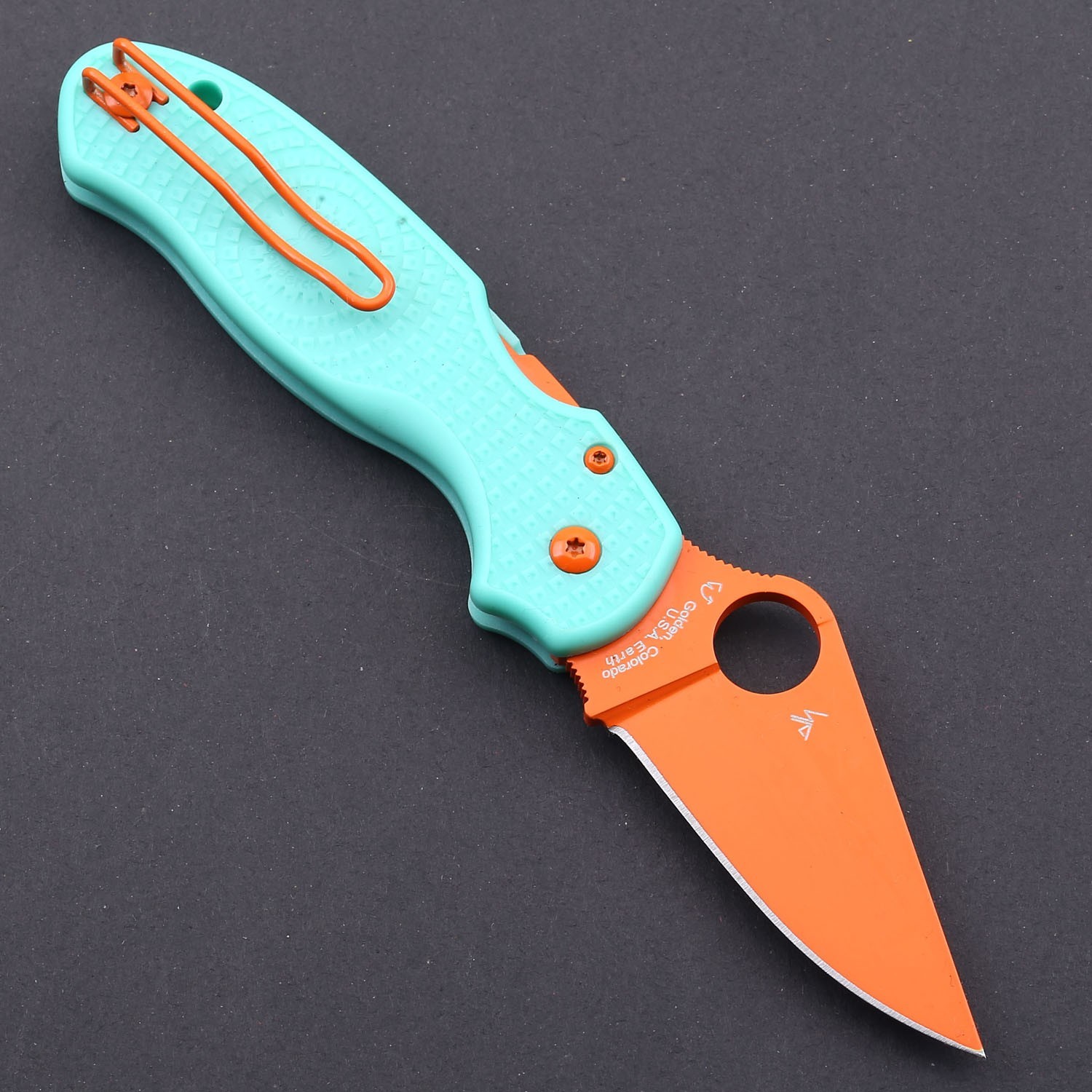 Orange Pocket Knife Folding Blade Pocket Knives Hunting Camping Edc Tool Nylon