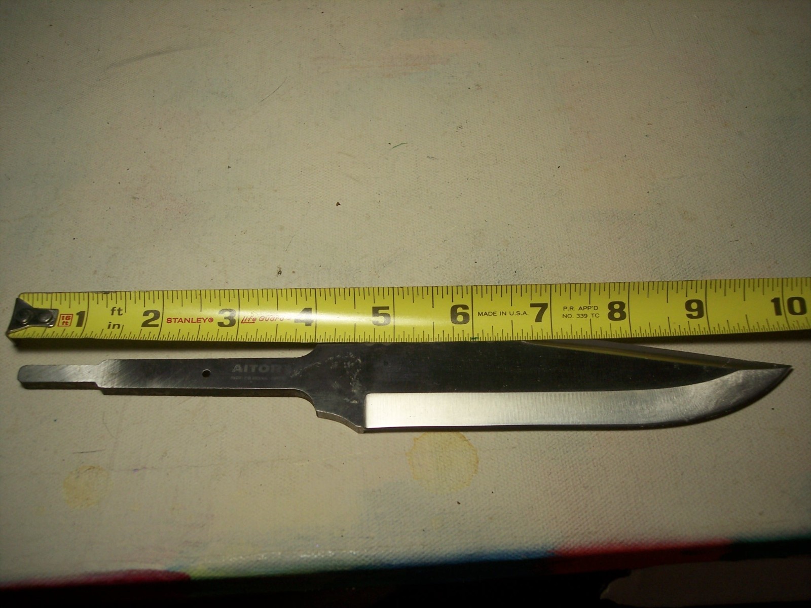 Aitor inox spain 5.5″ bowie blank blade knife making