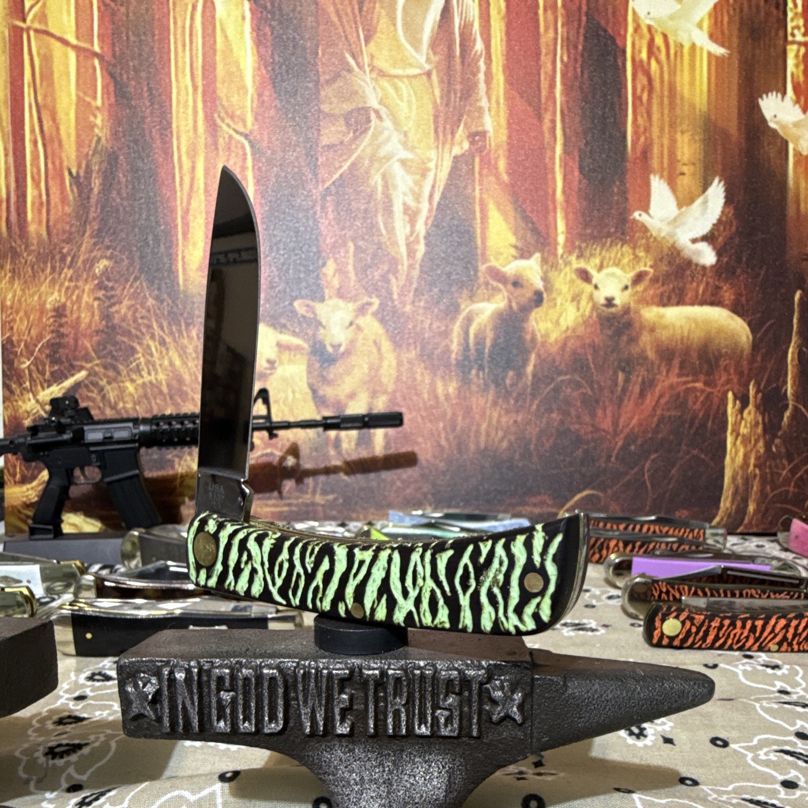 Case XX Woot Custom “Mint Zebra” Sod Buster Jr