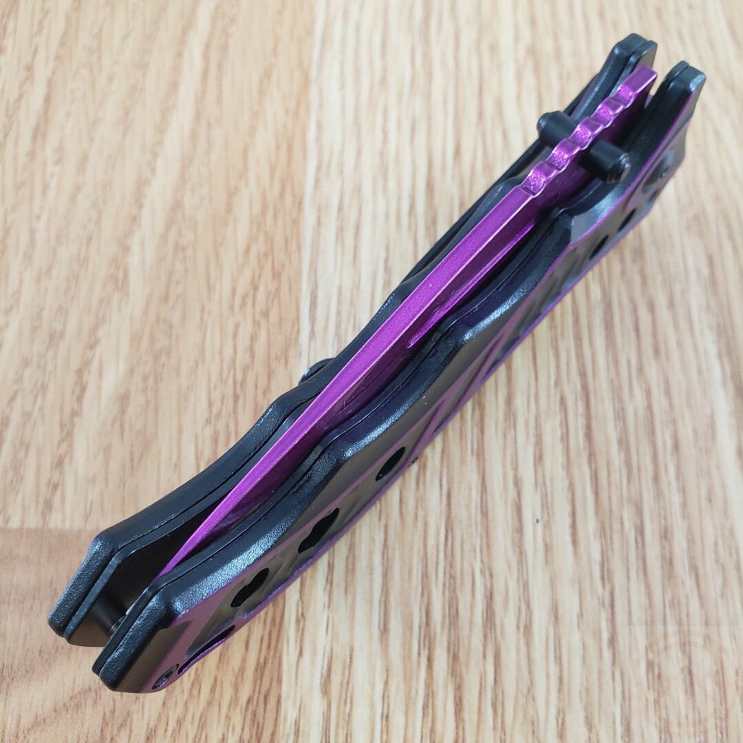 MTech Assisted Folding Knife 3.63″ Purple Stainless Steel Blade Aluminum Handle