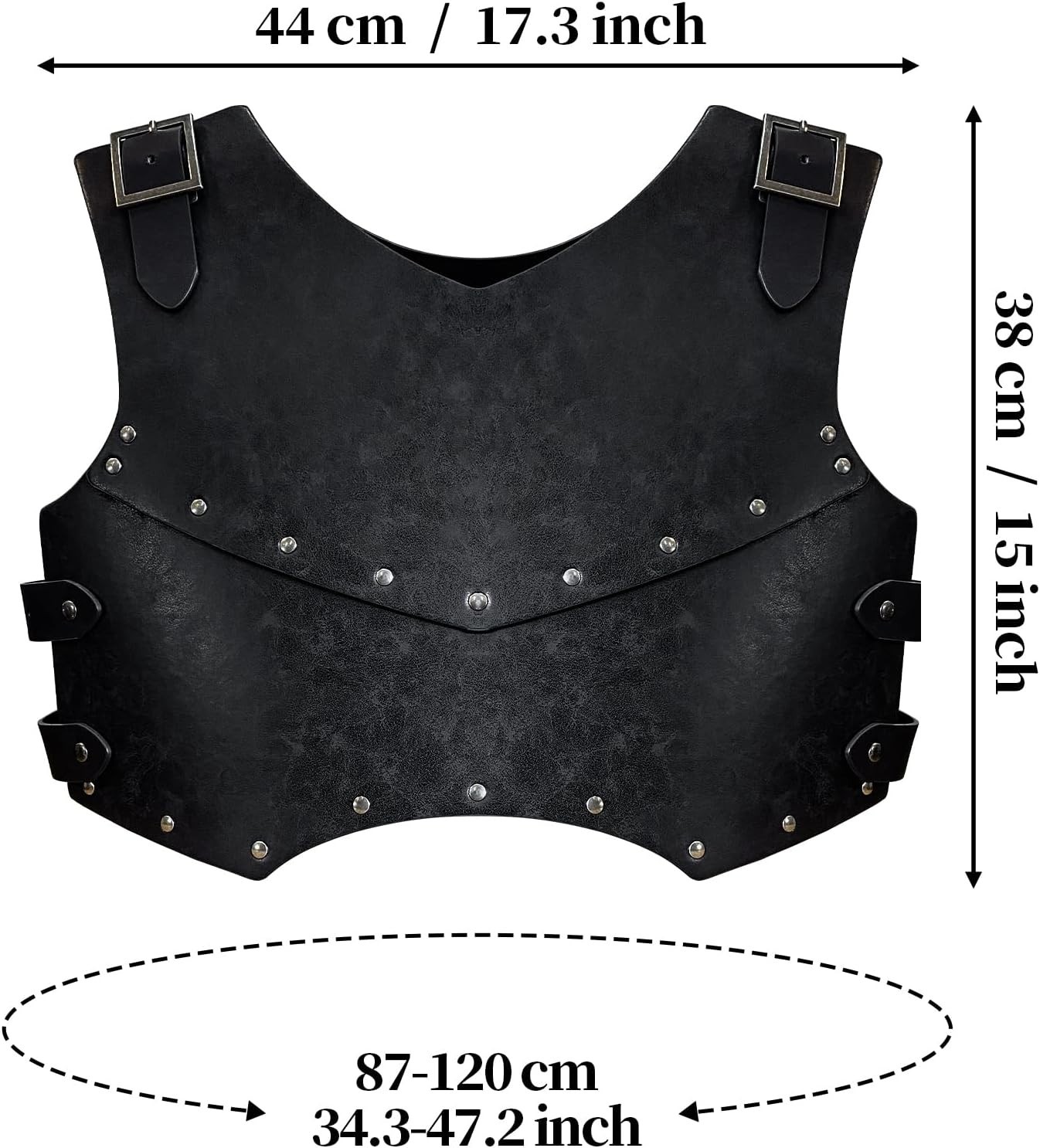 Medieval Faux Leather Chest Armor Body Armor for LARP Renaissance Cosplay