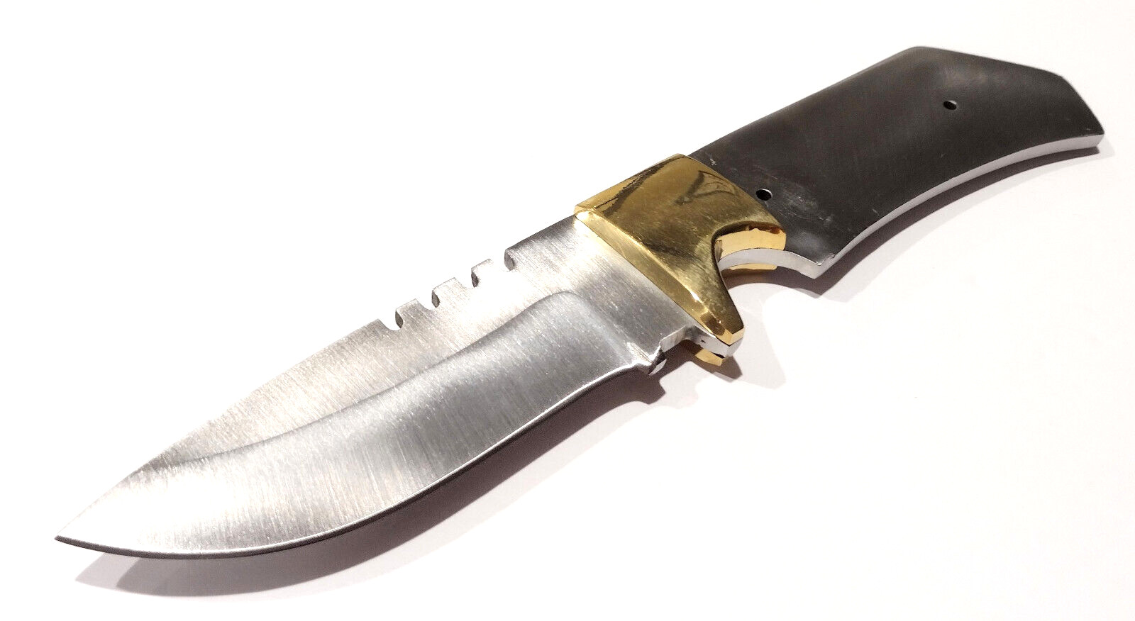 8″ Full Tang Blank Custom Knife Making Skinning Hunting Blade + Brass Guard