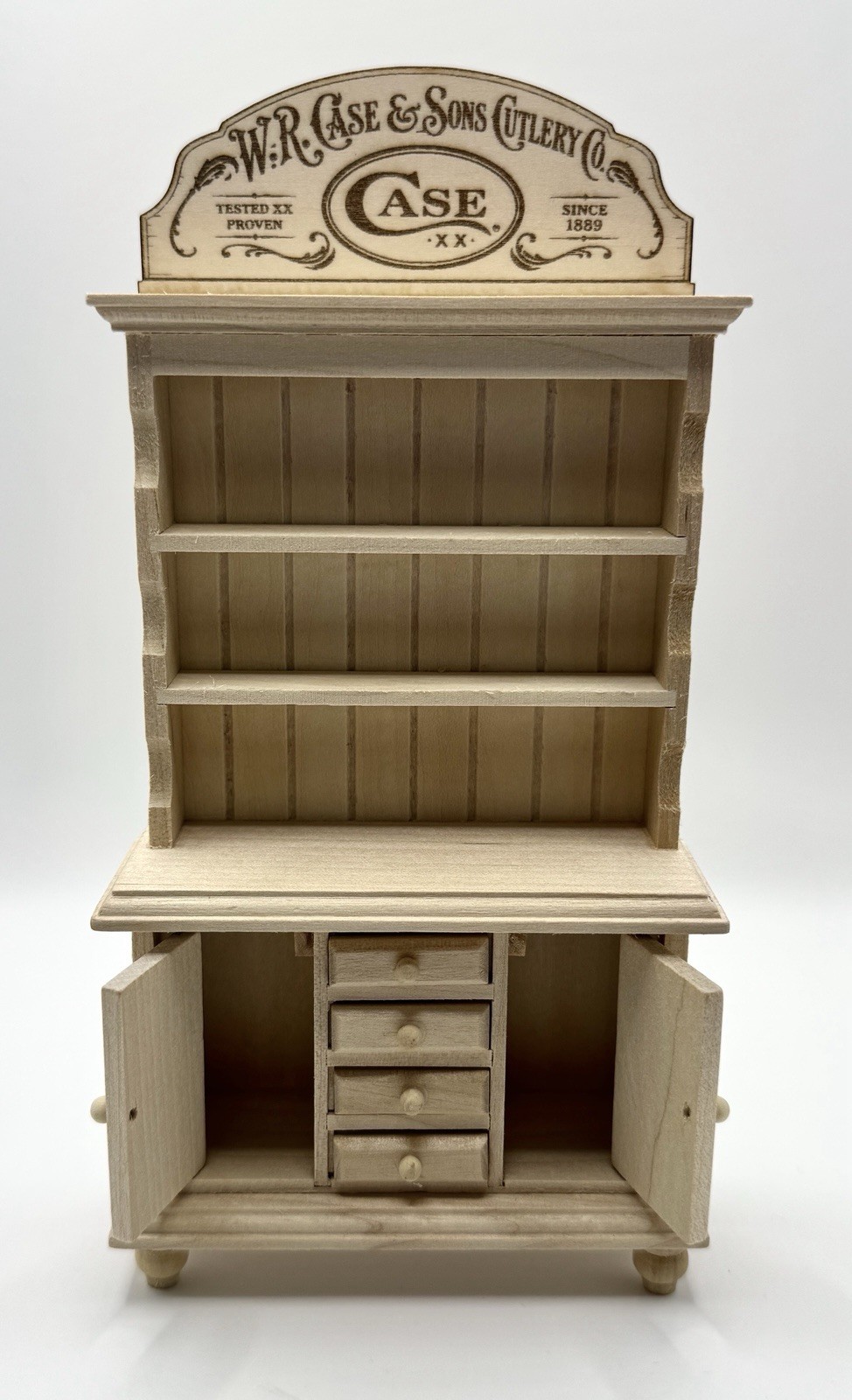 Custom Mini Case Inspired Pocket Knife Display Cabinet Wood Shelf Stand Decor