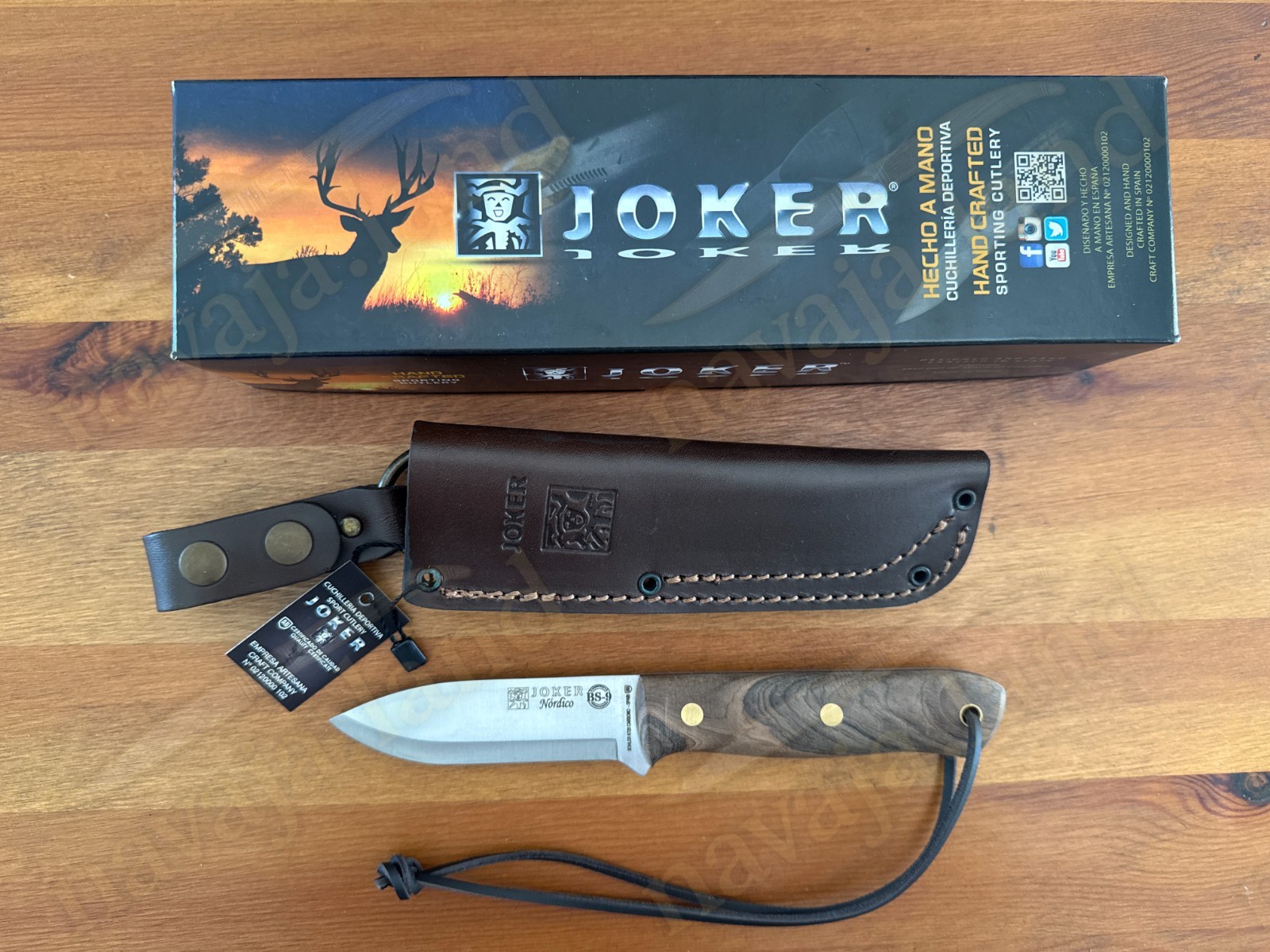 Joker Nordico Bushcraft Fixed Knife 3.9″ Böhler K720 Carbon Steel Walnut Handle
