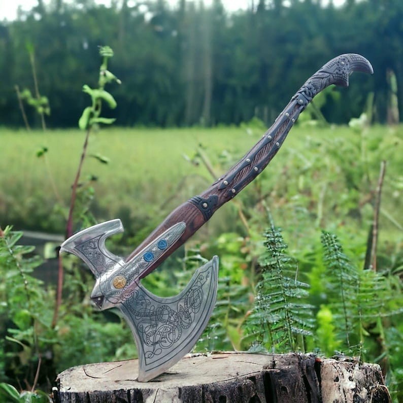 Hand Forged God Of War Functional Axe GOD OF WAR Fully Upgrade Replica Axe