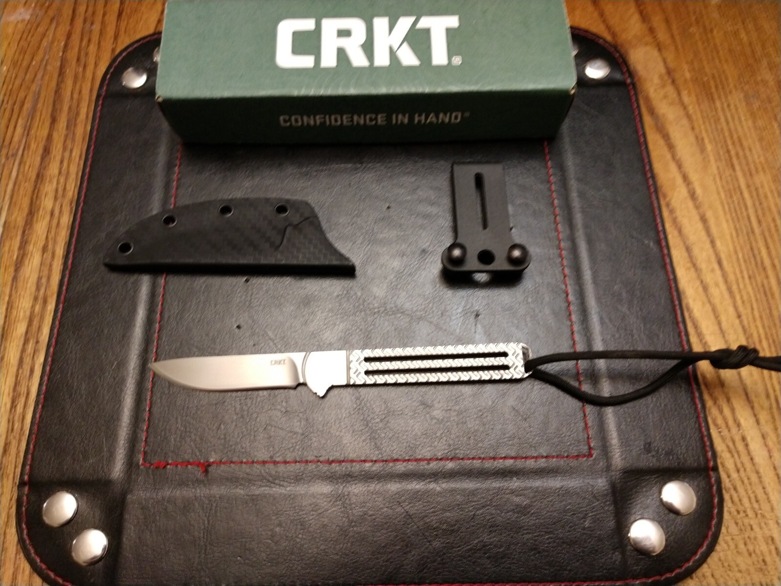 CRKT Testy Fixed Blade Knife 2.38″ 420-J2 Stainless Steel Blade Sheath 1.1 o.z.