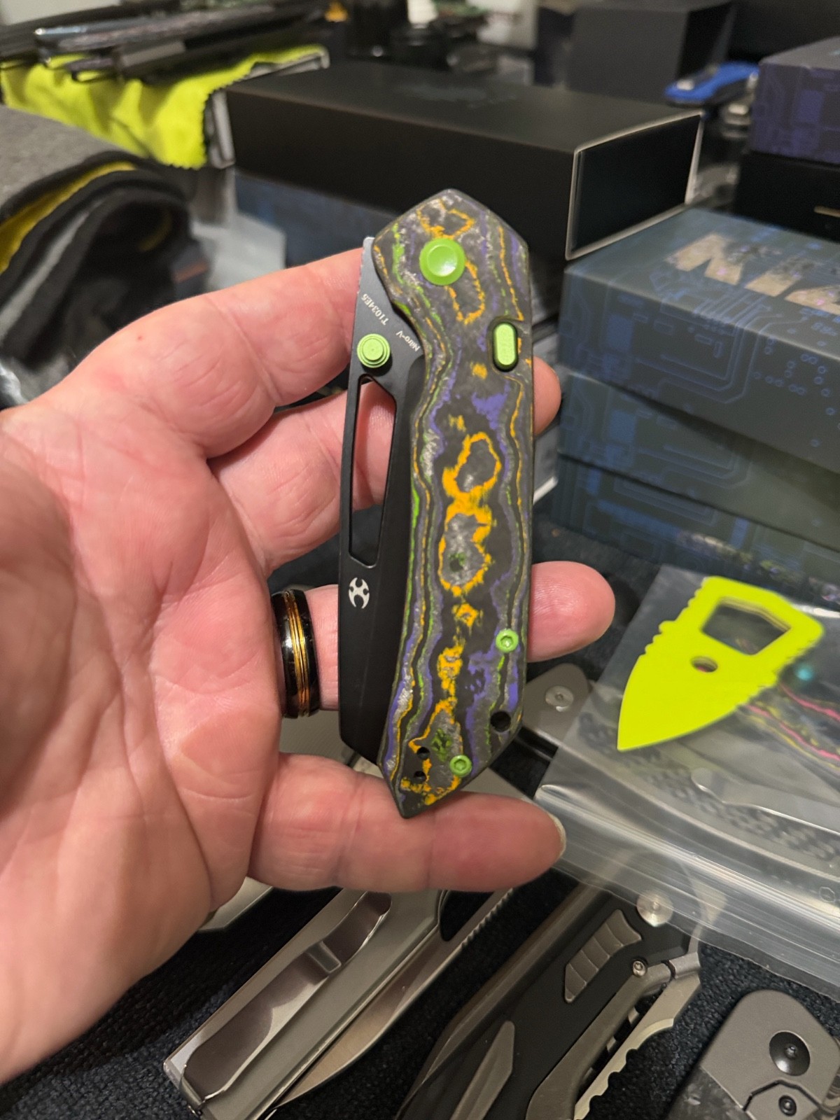 Kansept Knives Fenrir Rad Camo Carbon