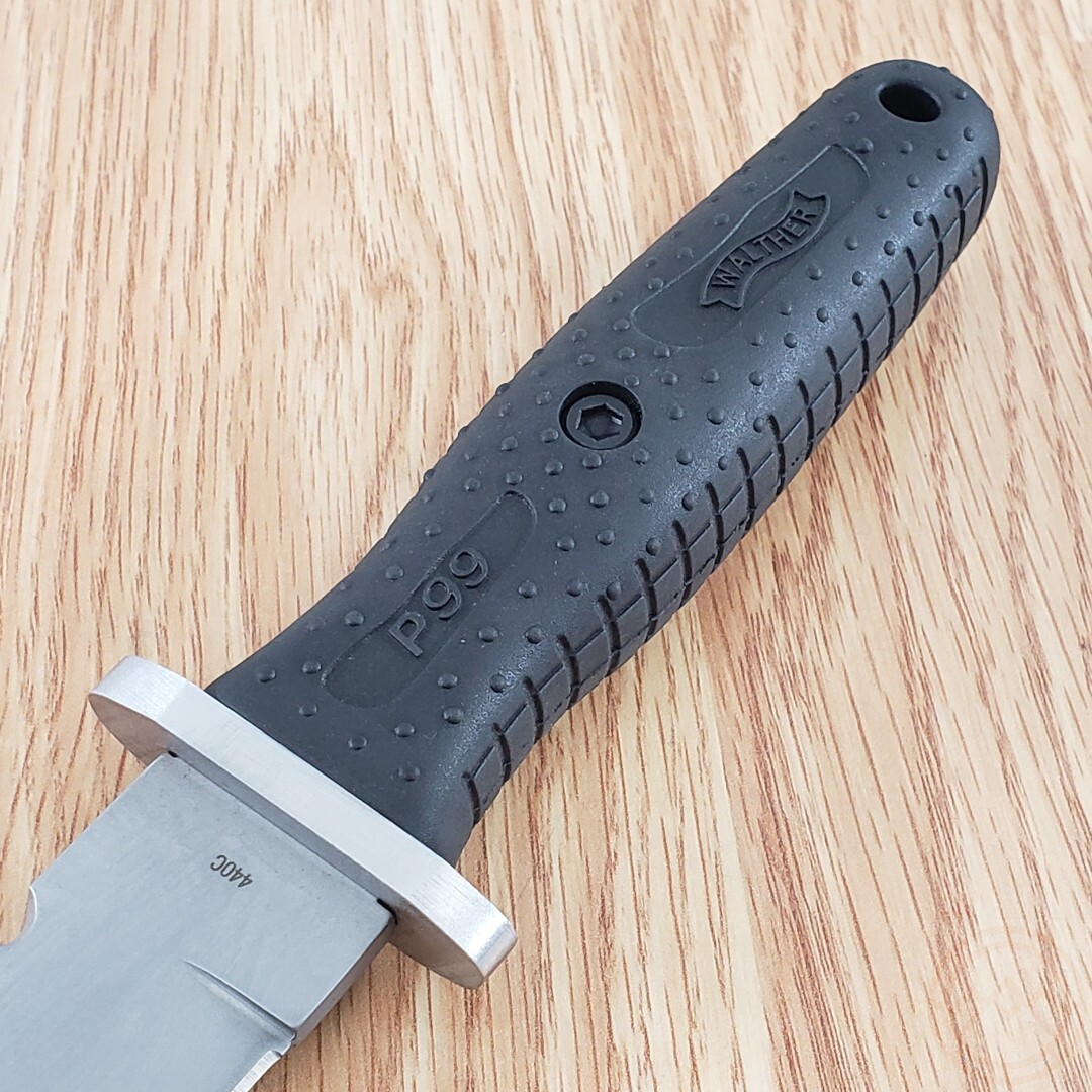 Walther P99 Tactical Fixed Knife 6″ Matte 440 Steel Blade Black Synthetic Handle