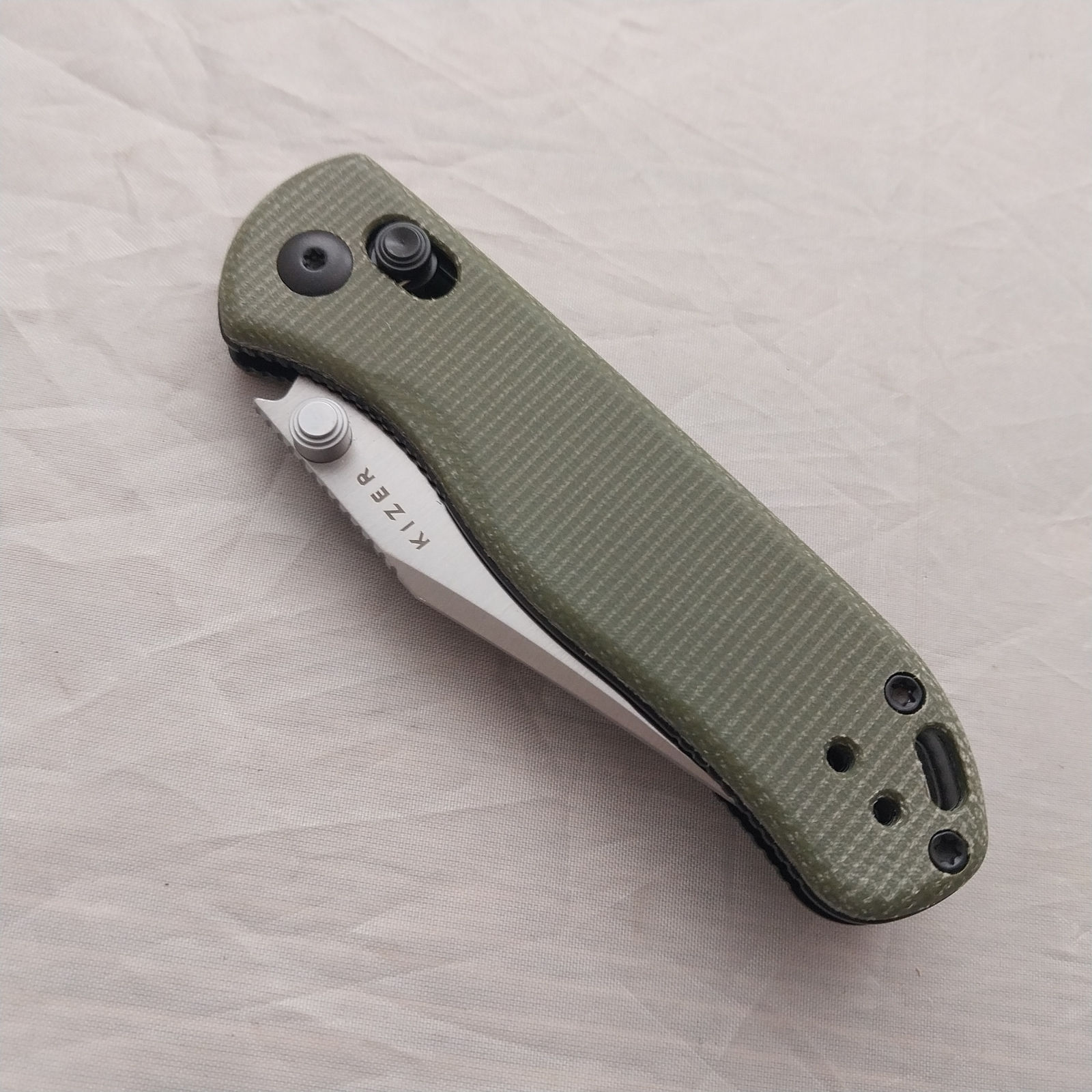 Kizer Cutlery Drop Bear 2 Clutch Lock Micarta Folding Pocket Knife V36192KC1