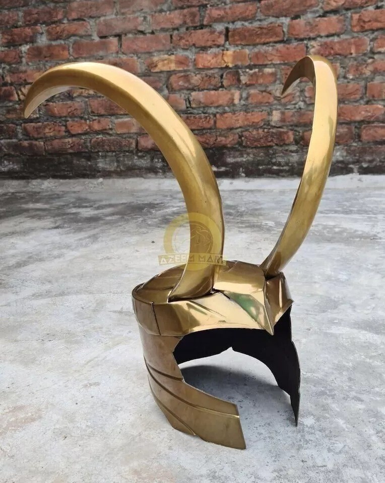 Collectible Helmet Golden Laufeysn Loki Helmet Cosplay Metal Replica