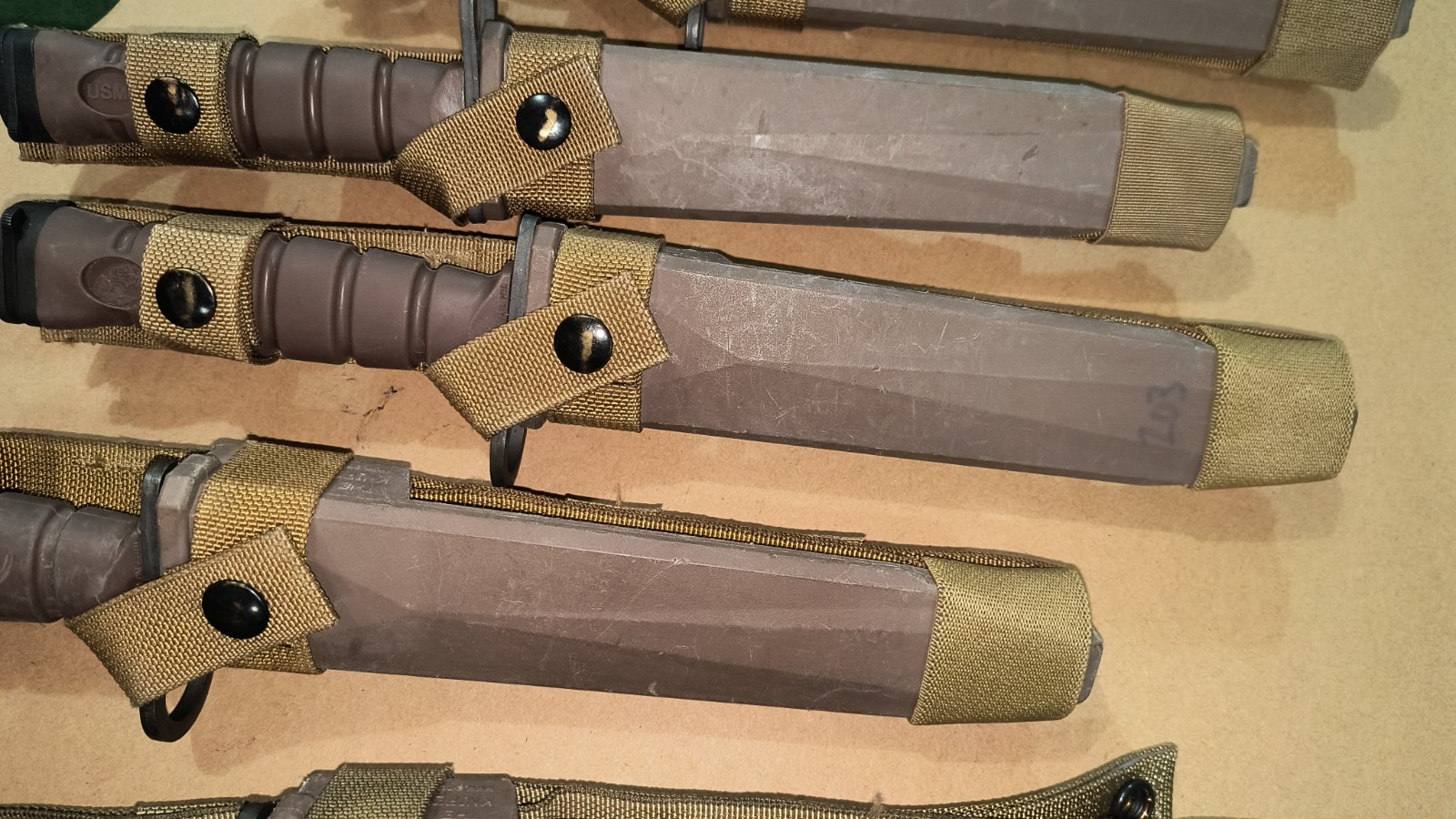 Vintage OKC3S Knife USMC Marine Corps Bayonet Ontario Knife Co & Scabbard