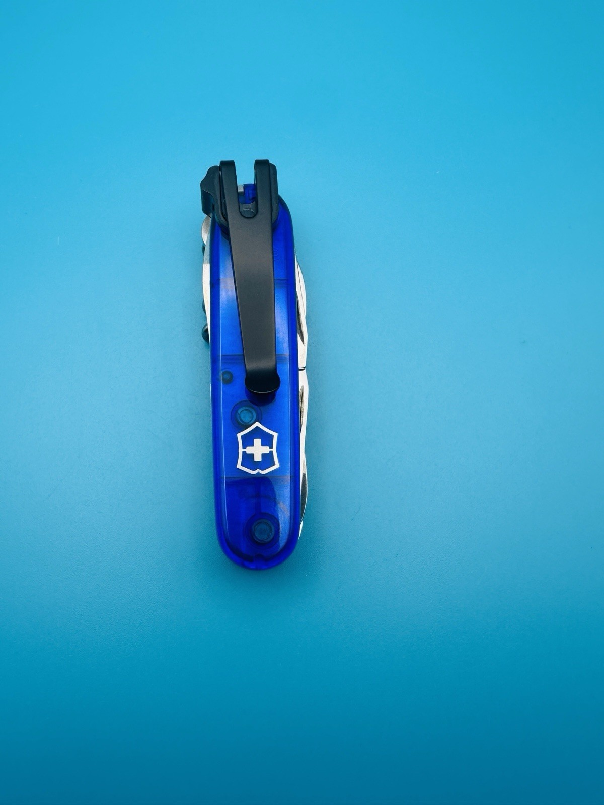 Black Stainless Steel Pocket Clip Fits 91mm Victorinox Swiss Army Knife w/Screw