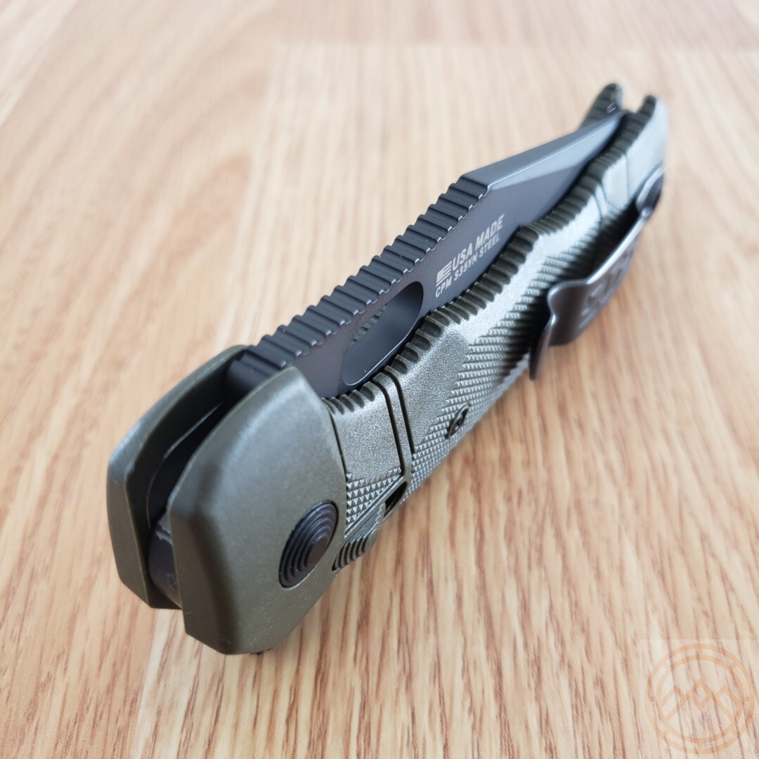 SOG SEAL XR Folding Knife 4″ S35VN Steel Clip Point Blade OD Green GRN Handle